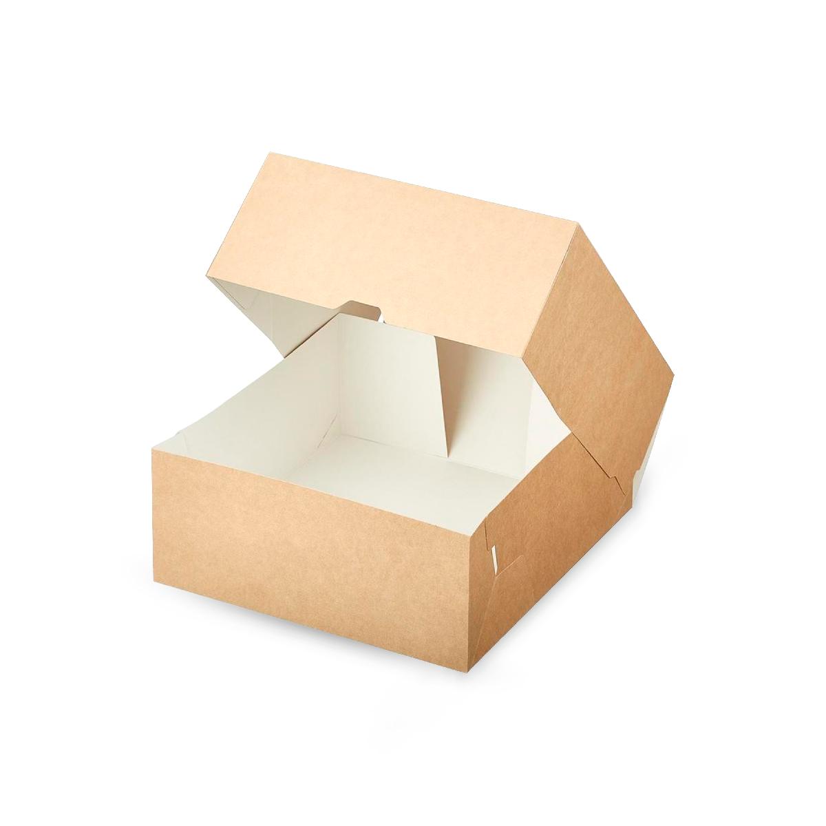 Коробка картонная "Eco Cake" 6000мл для тортов 255*255*105мм (15/75)