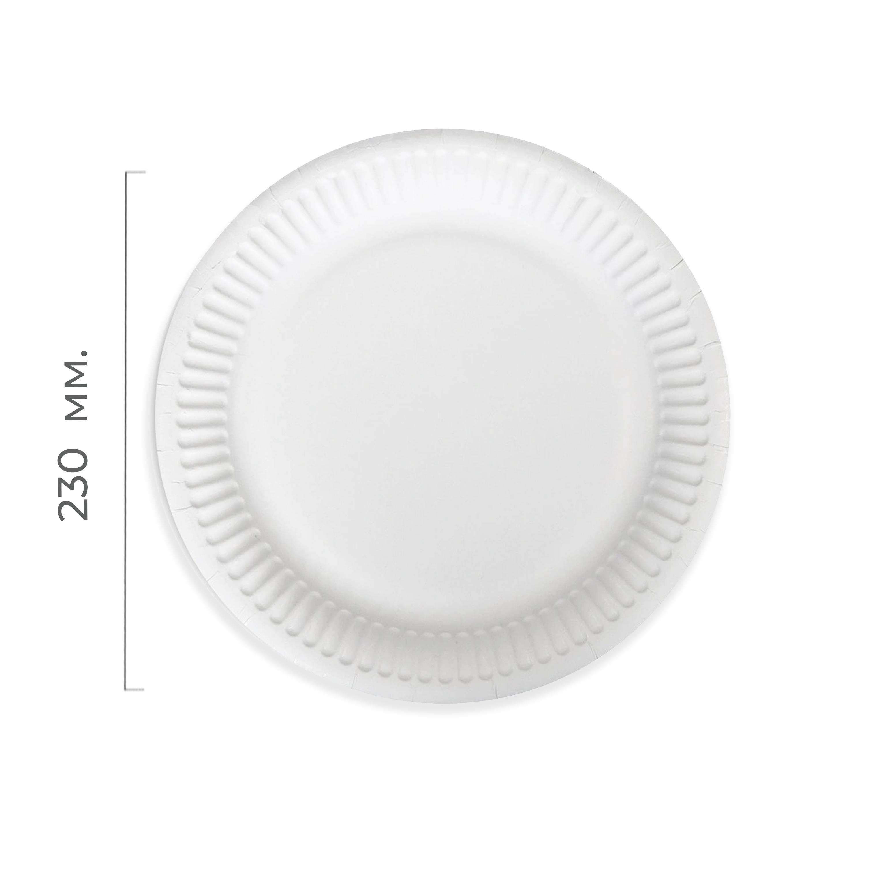 Тарелка бумажная 230мм белая мелованная (50/1000)