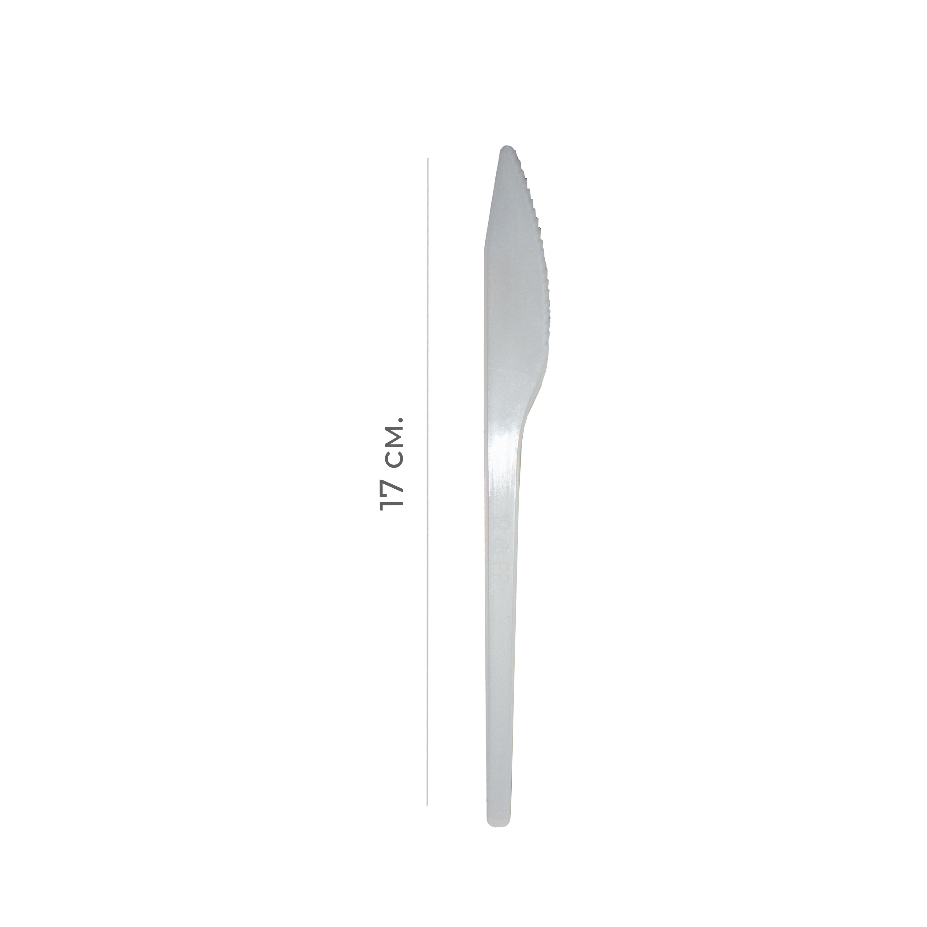 Нож пластиковый белый 17см "Псков" (100/10000)