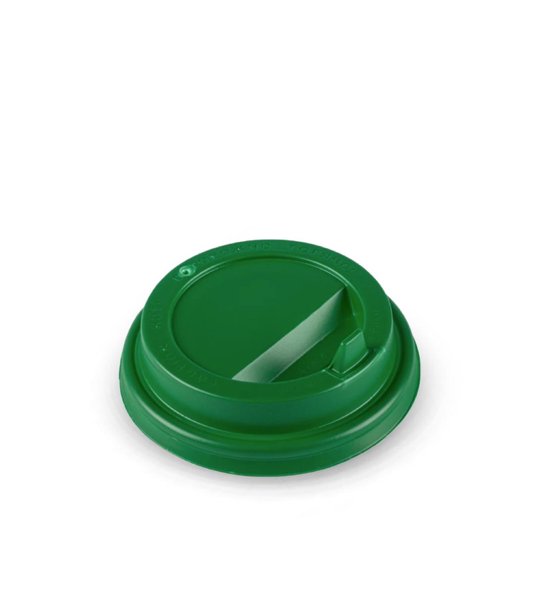 Крышка пластиковая d=90 зеленая с клапаном ПР TLS (100/1000)