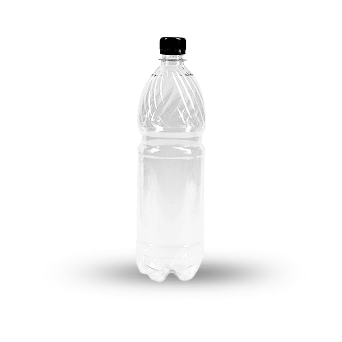 Бутылка ПЭТ 1л прозрачная 28мм с крышкой (75)