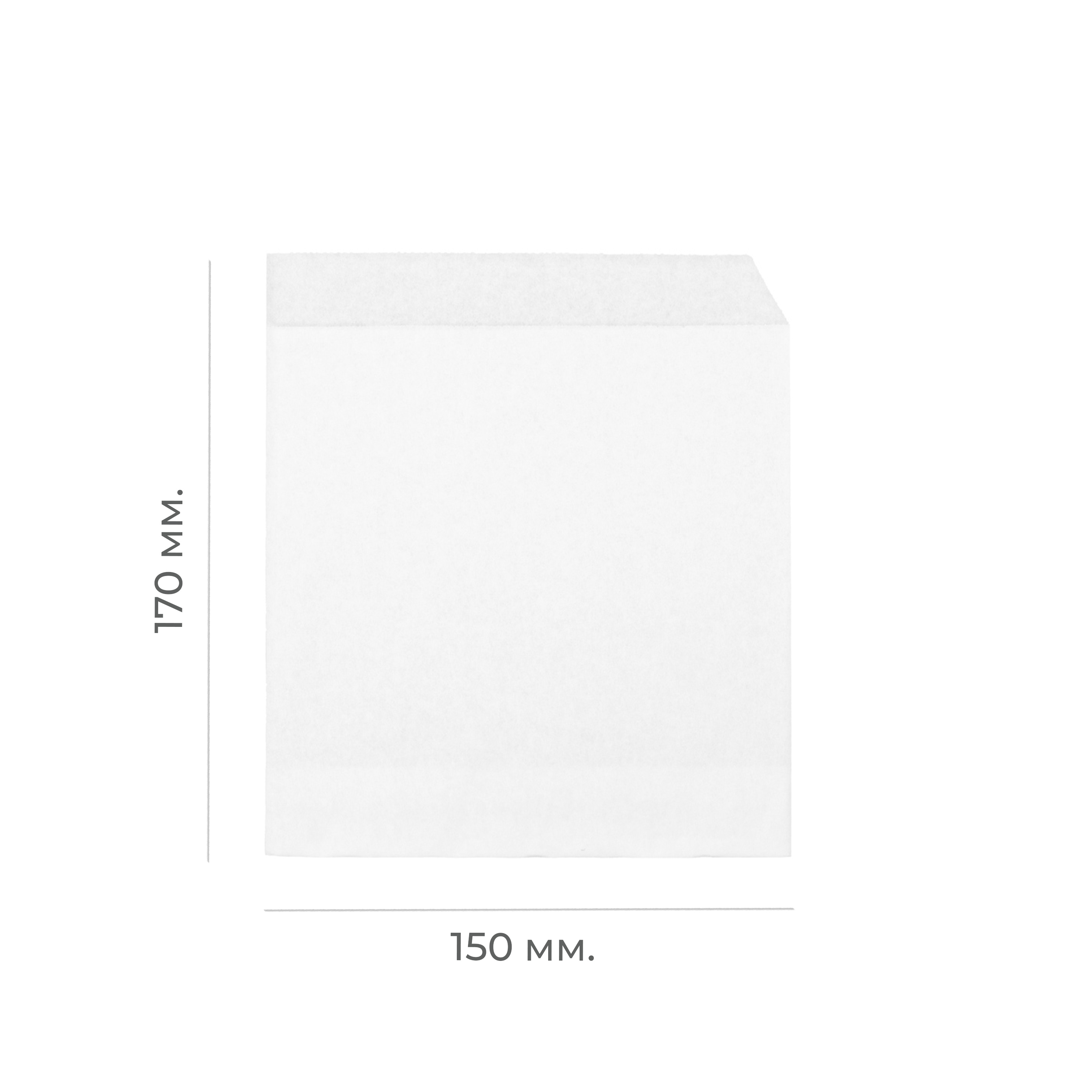 Уголок бумажный жиростойкий 150*170мм белый (200/2600)