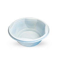 Миска пластиковая суповая 600 мл белая PP 7гр (О) (50/450)