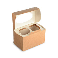 Коробка для маффинов под 2шт "Eco Muf 2" 100*160*100 OSQ (25/250)