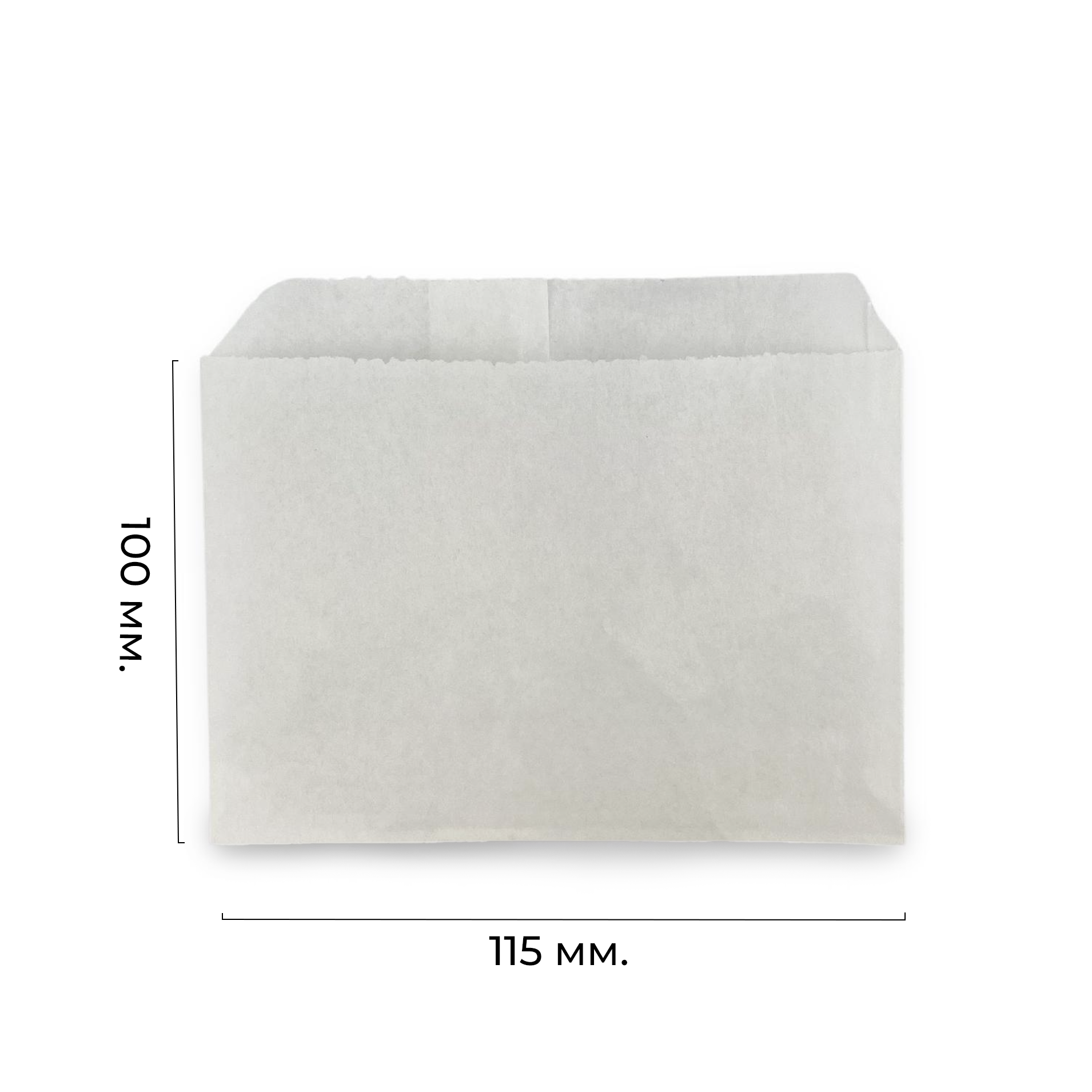 Бумажный пакет для картошки фри 115*100мм Eco Bag Fry жиростойкий белый OSQ (100/3000)