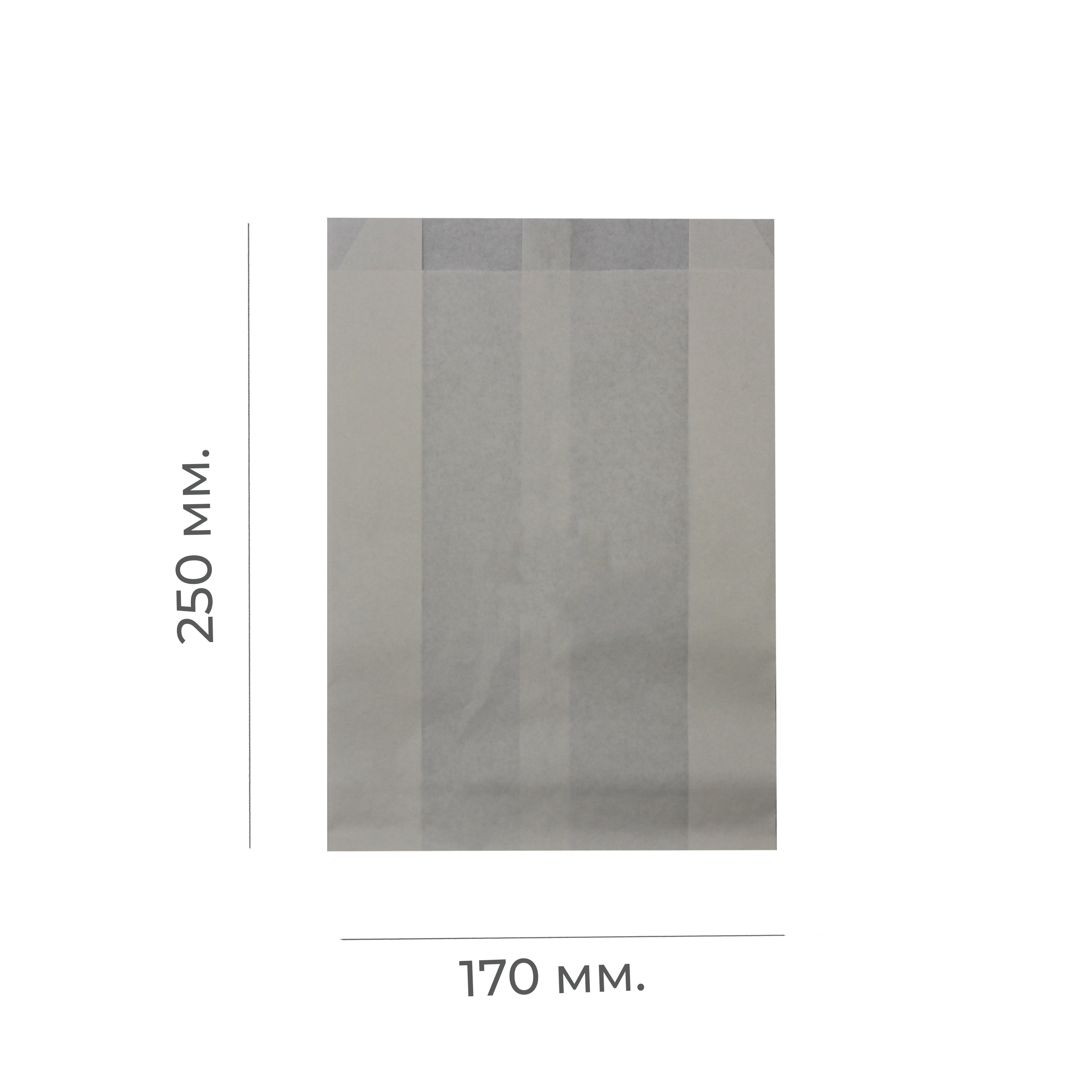 Бумажный пакет V-обр дно 170*70*250мм белый б/п (100/1400)