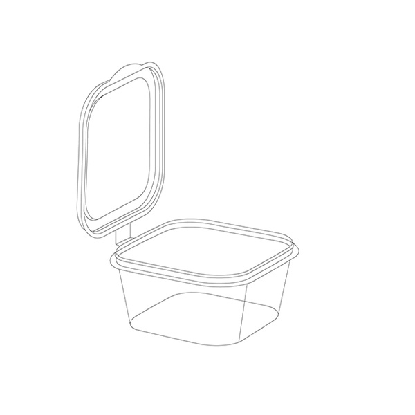 Соусник прозрачный с крышкой квадратный 50мл PP 1538П (80/1200)