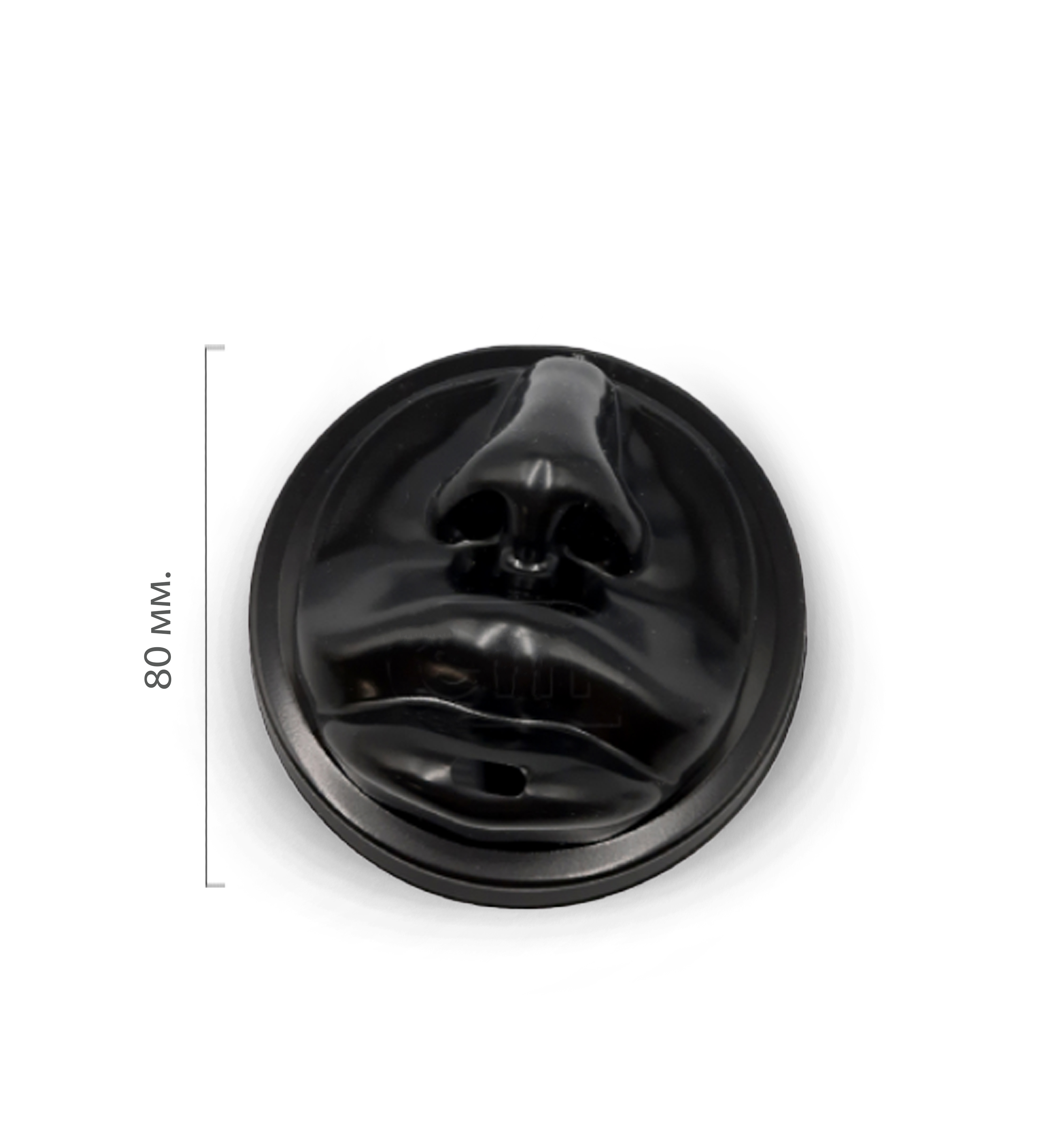 Крышка пластиковая d=80 "Губы" черная (50/1000)