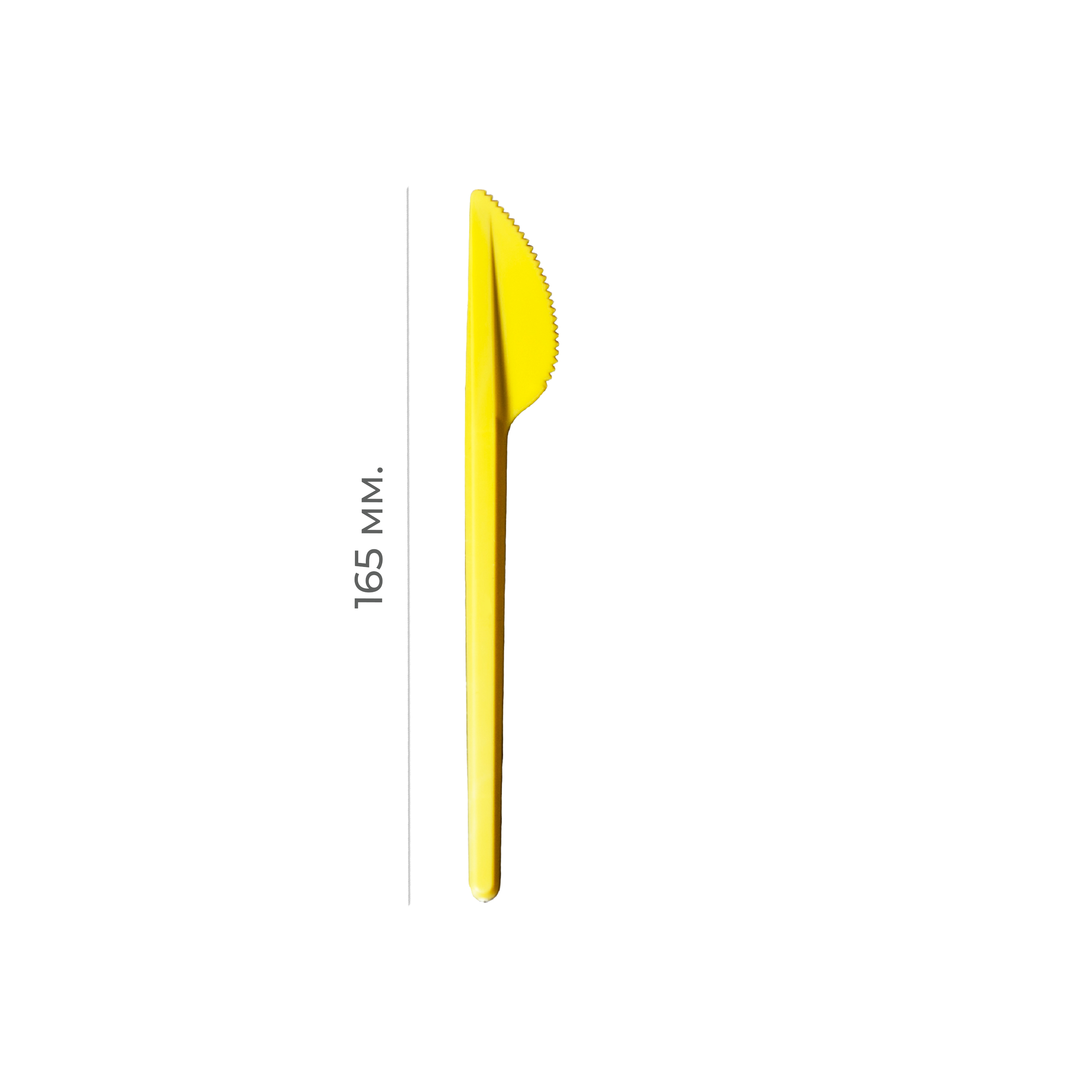 Нож пластиковый столовый  желтый 165мм (О) (100/4000)