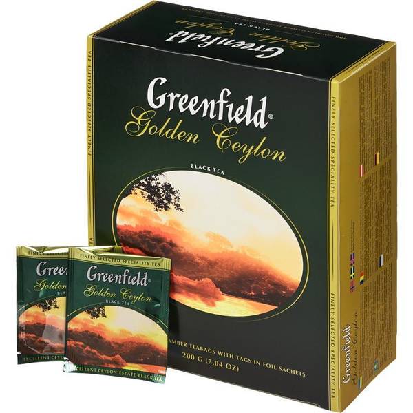 Чай Гринфилд 100 пак Golden Ceylon черный (9)