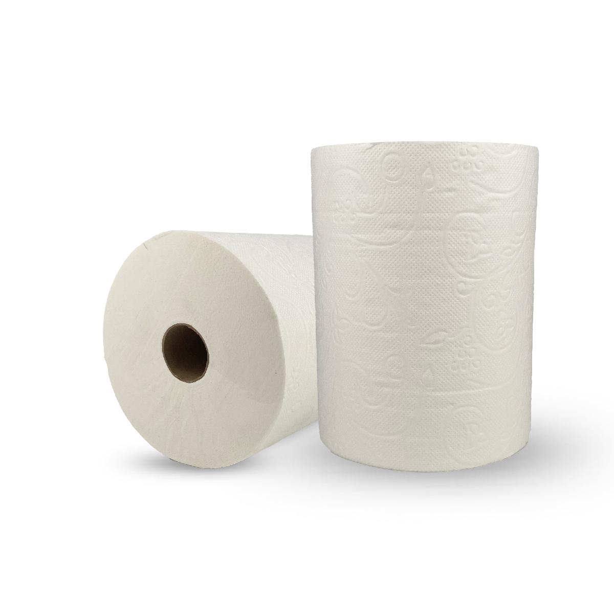 Бумажные полотенца в рулоне 2-сл 150м втулка 39мм белые 252150 H1 (6)