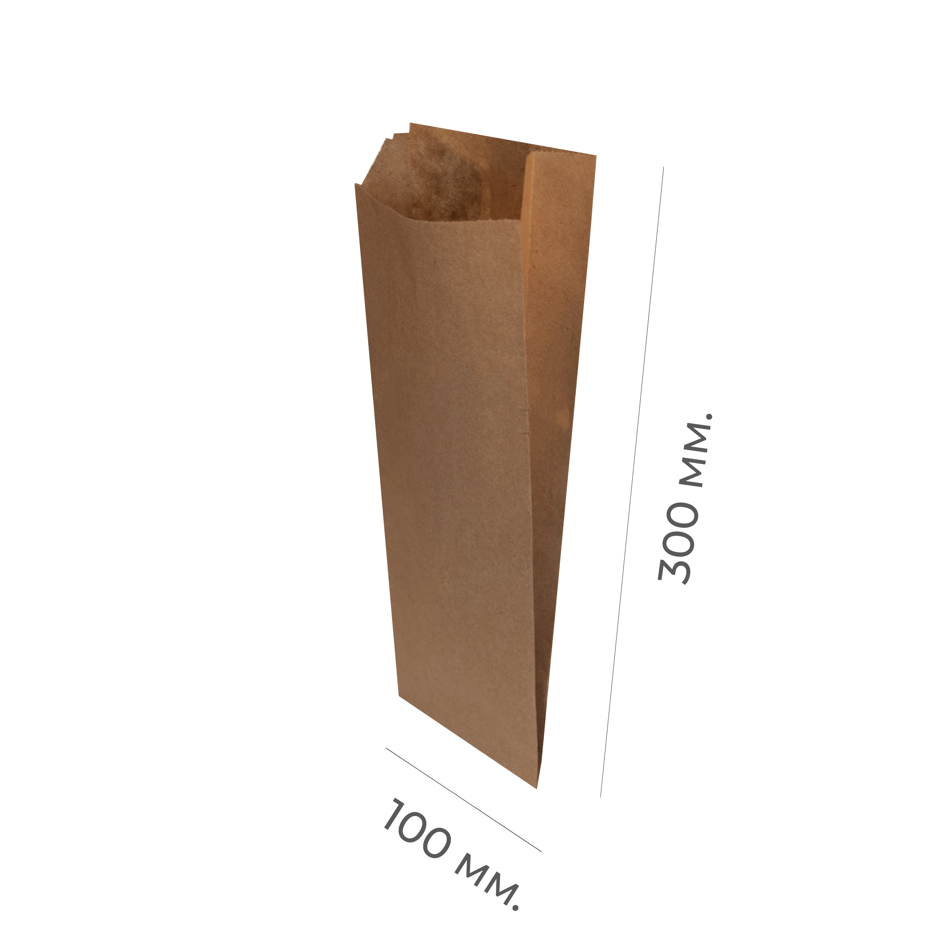 Крафт-пакет V-образный 100×60×300мм (100/2000)