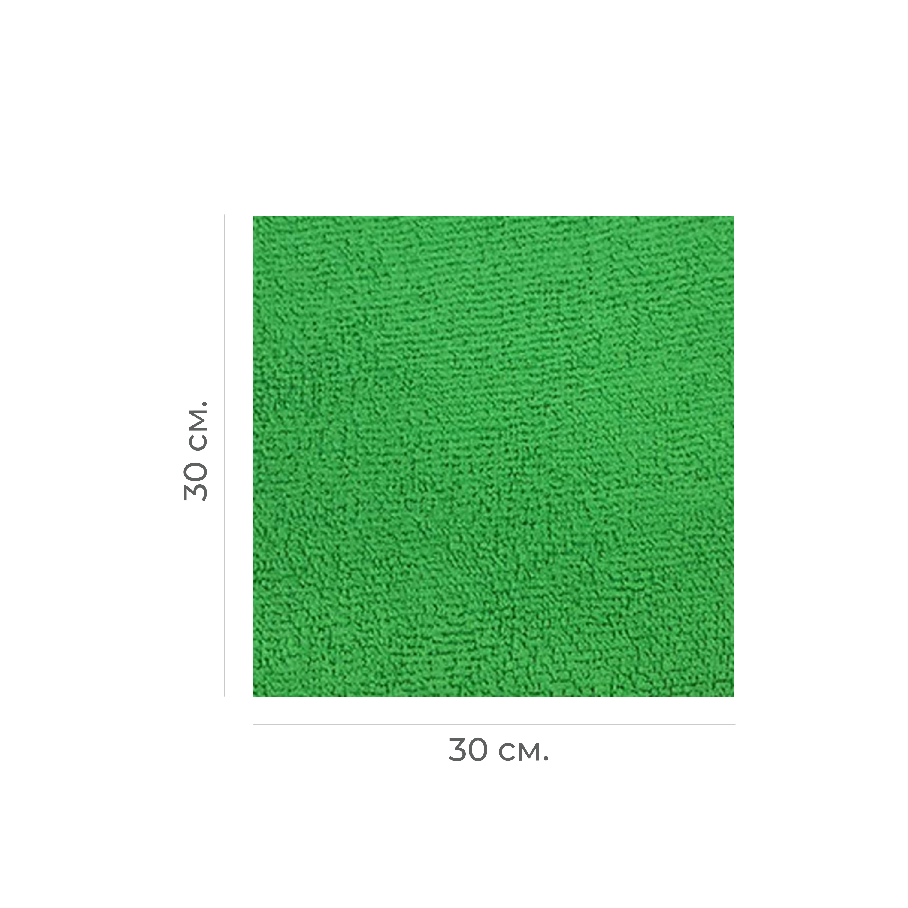 Салфетка прорезиненная для стекла и глянцевых поверхностей 30*30 зеленая Росмоп NPVA-30G