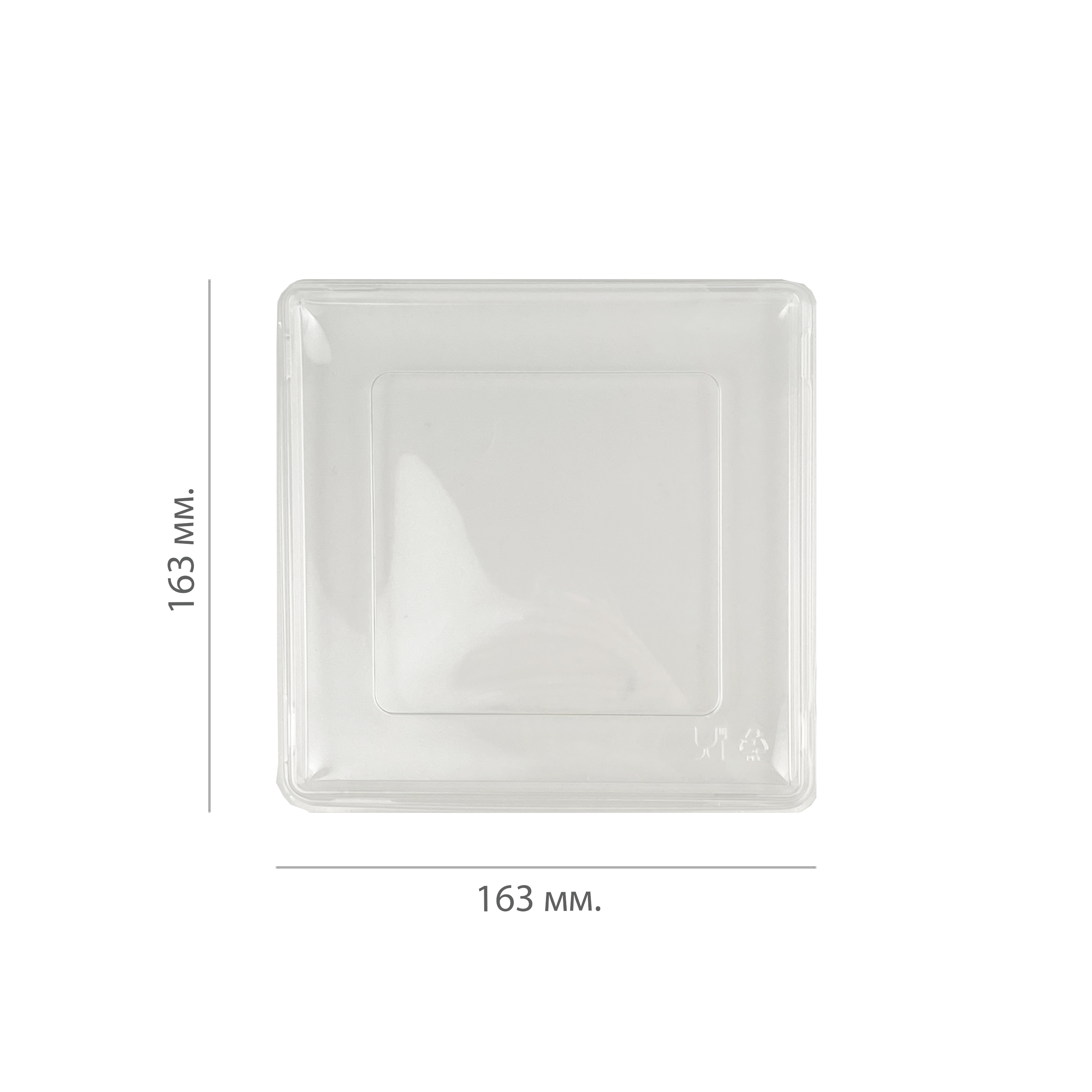Крышка плоская для контейнера "Smart Pack 800" 13,5мм прозрачная OSQ (50/200)