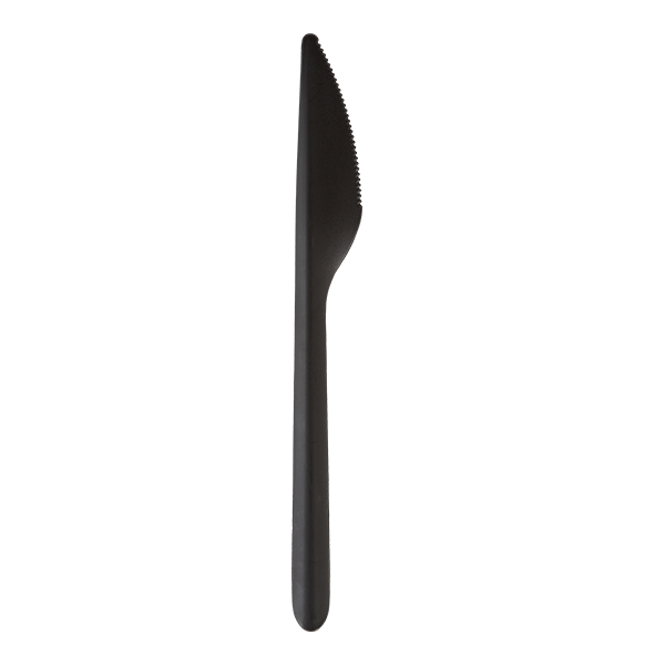 Нож cтоловый 178,5мм матовый черный PP 40321 (50/1000)
