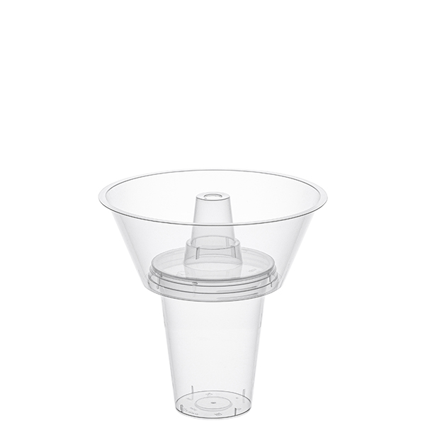 Снек-тарелка на стаканы 90мм Bubble 700мл прозрачная 1039П (168)