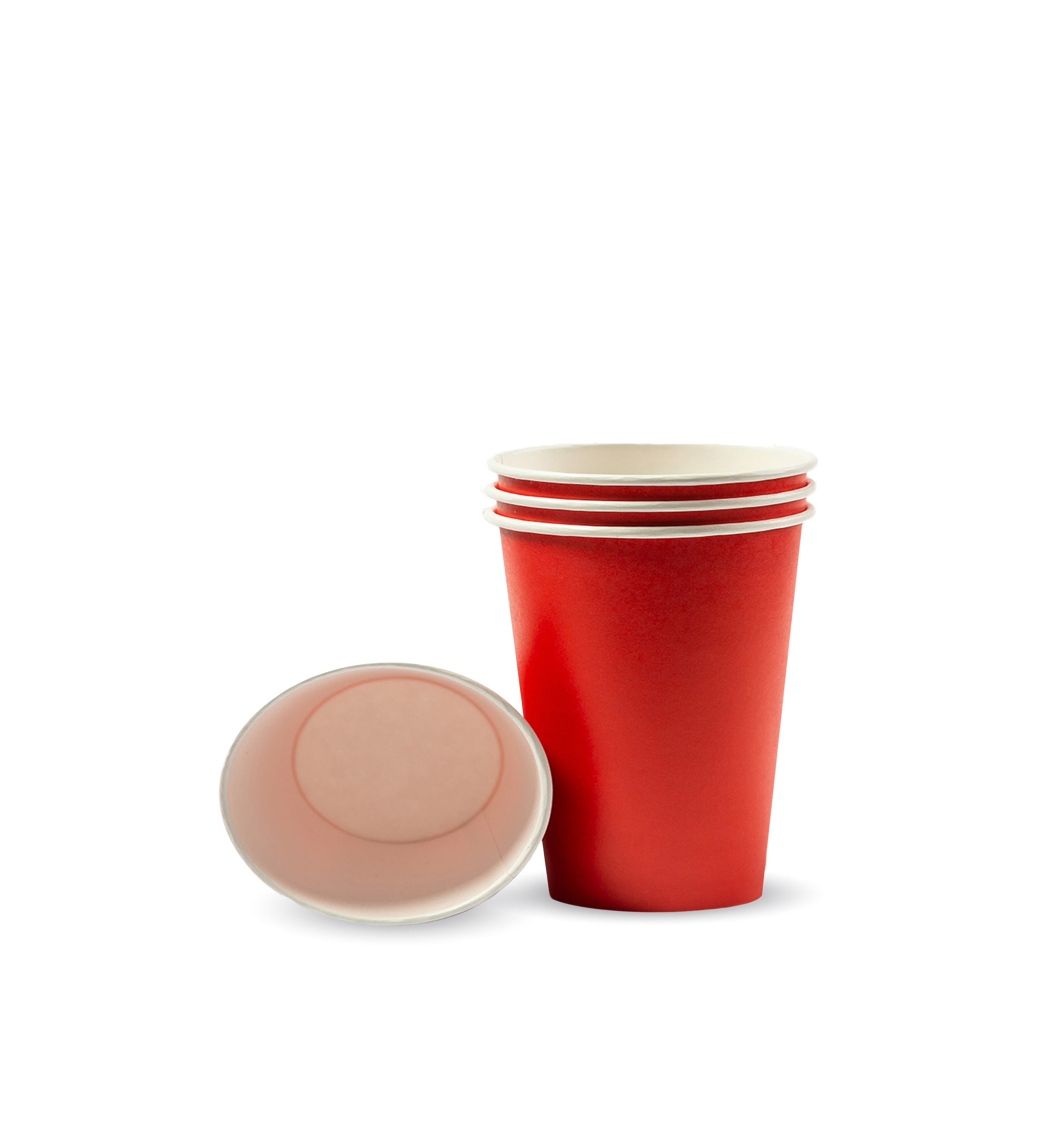 Стакан картонный 300мл красный d=90 (50/1000)