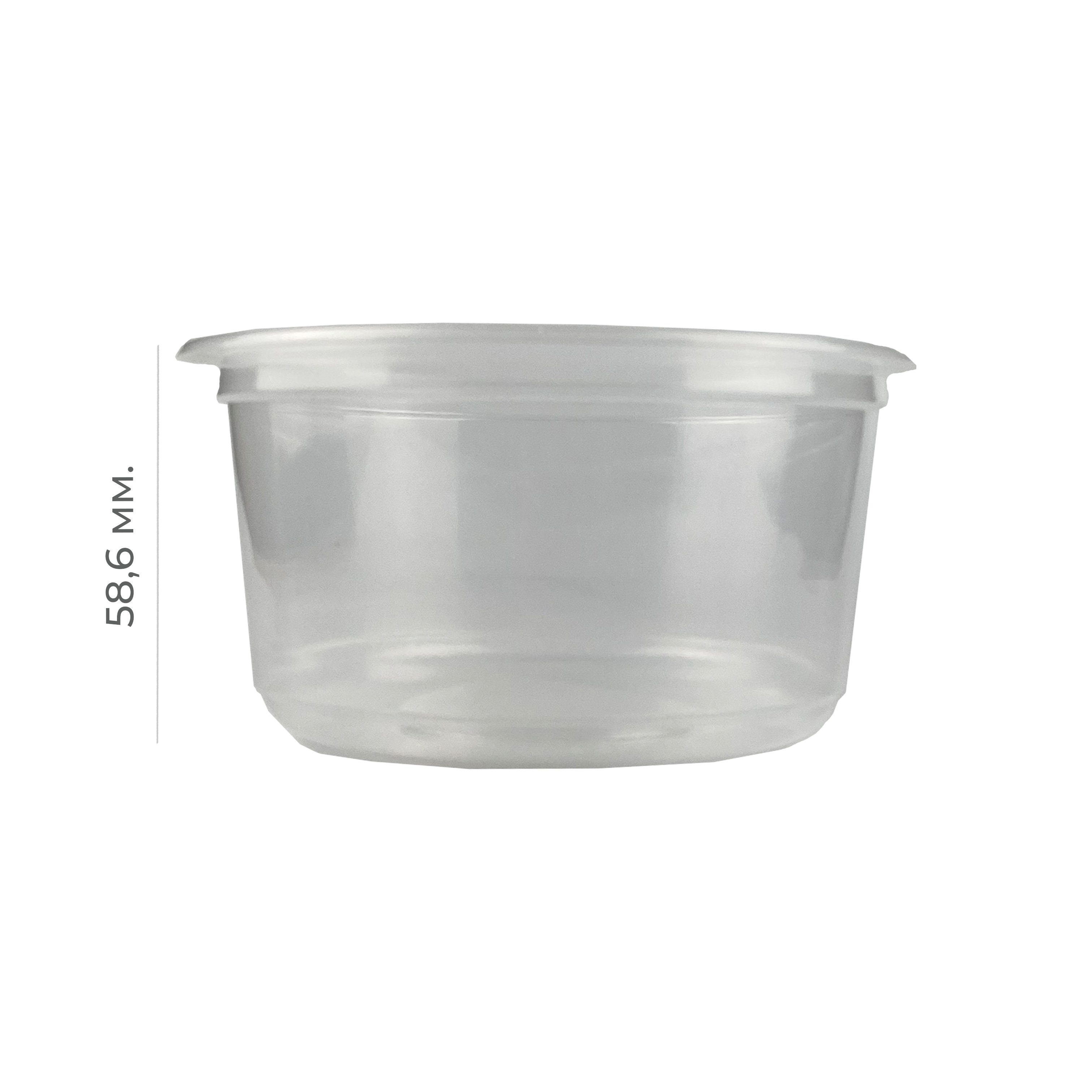 Контейнер круглый СПК115 d115мм 350мл h58.6мм прозрачный PP (50/500)