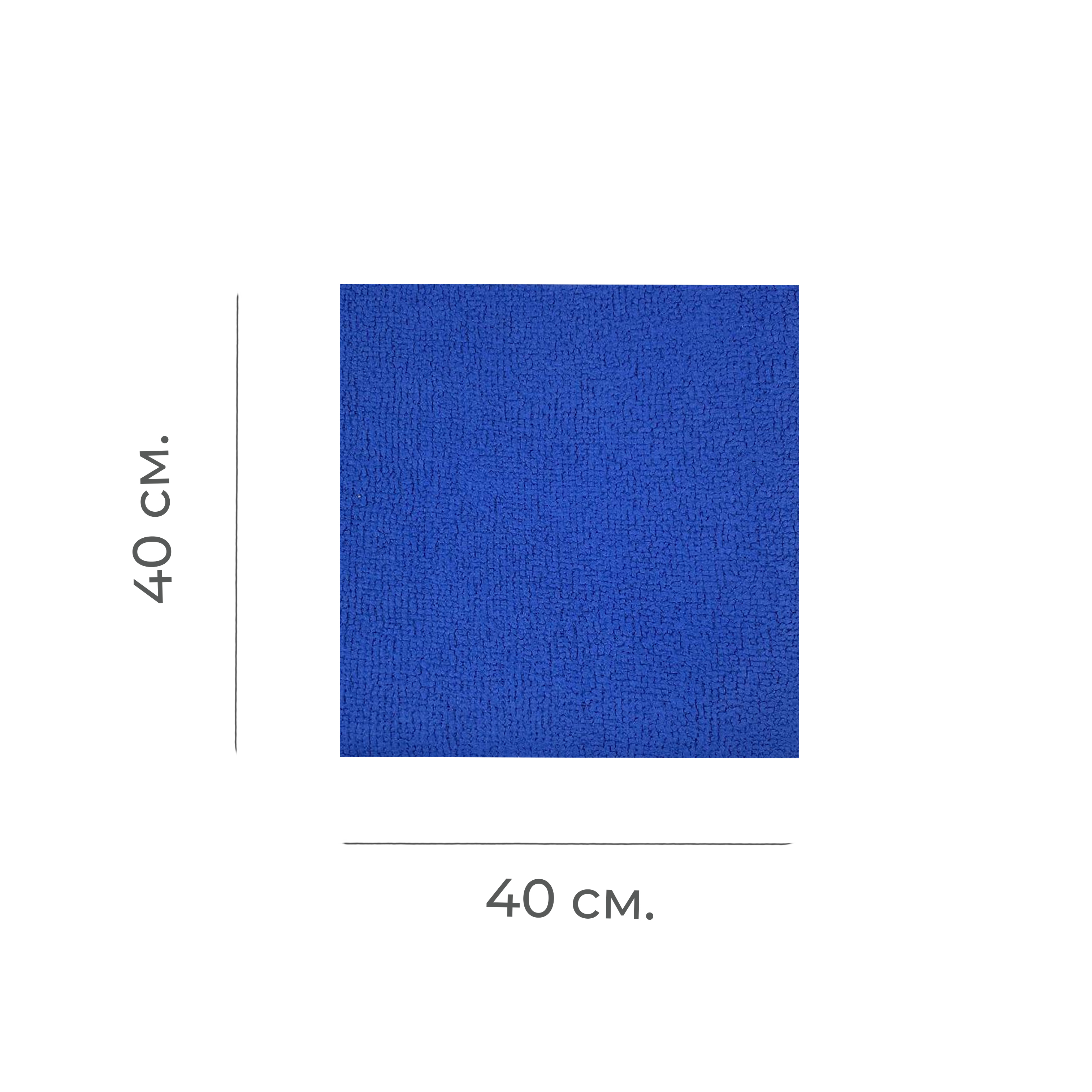 Салфетка прорезиненная для стекла и глянцевых поверхностей 40*40 синий/голубой Росмоп NPVA-40B