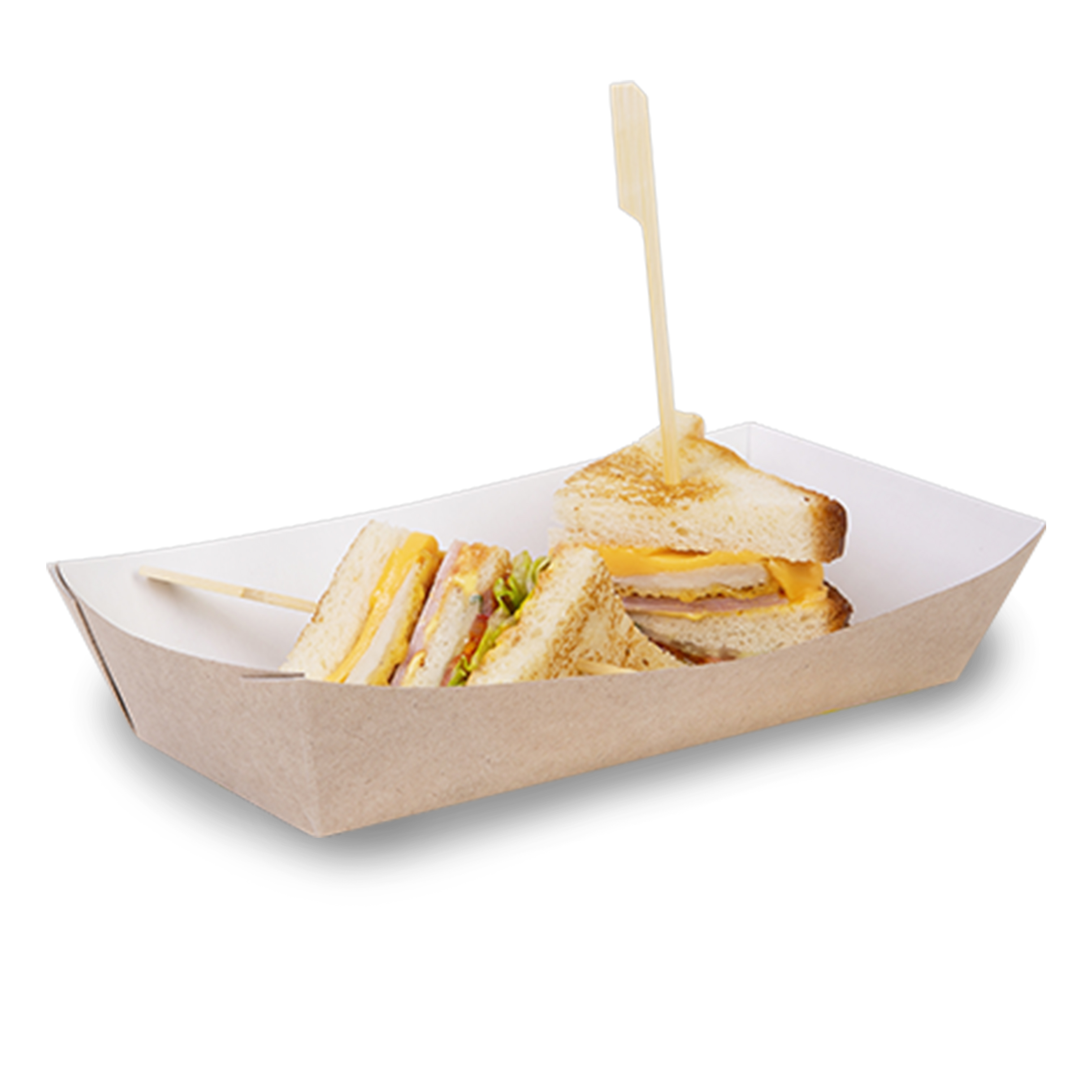 Контейнер картонный TRAY 800 лоток верх 115*220*42мм 800мл OSQ (100/800)