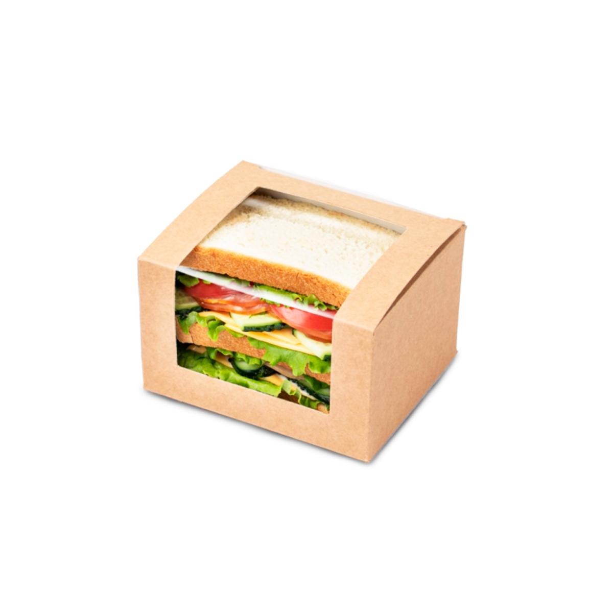 Коробка картонная OSQ Square cut sandwich box 125*100*70 (25/300)