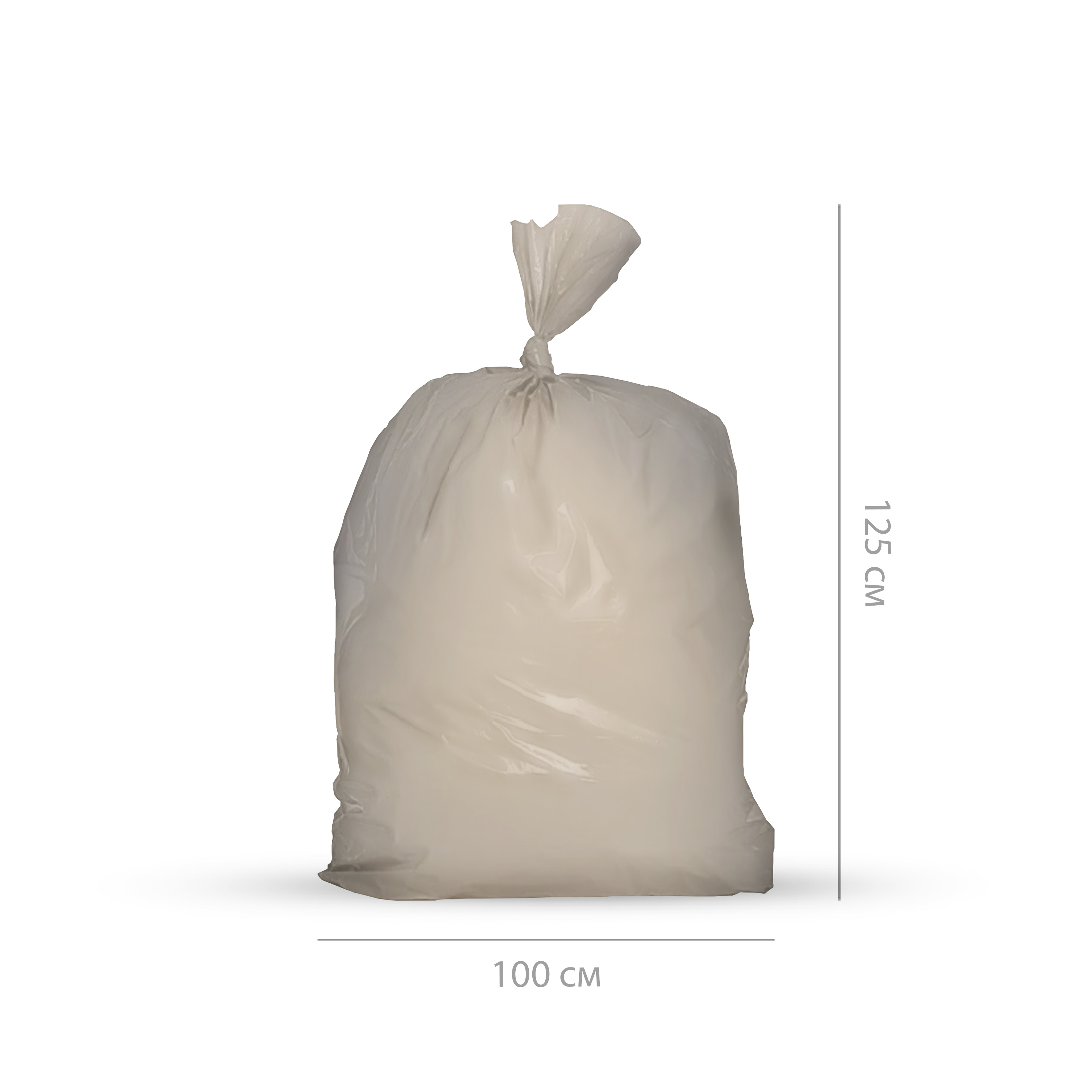 Мешки для мусора в пласте 240л 80мк 100*125см прозрачные (50)