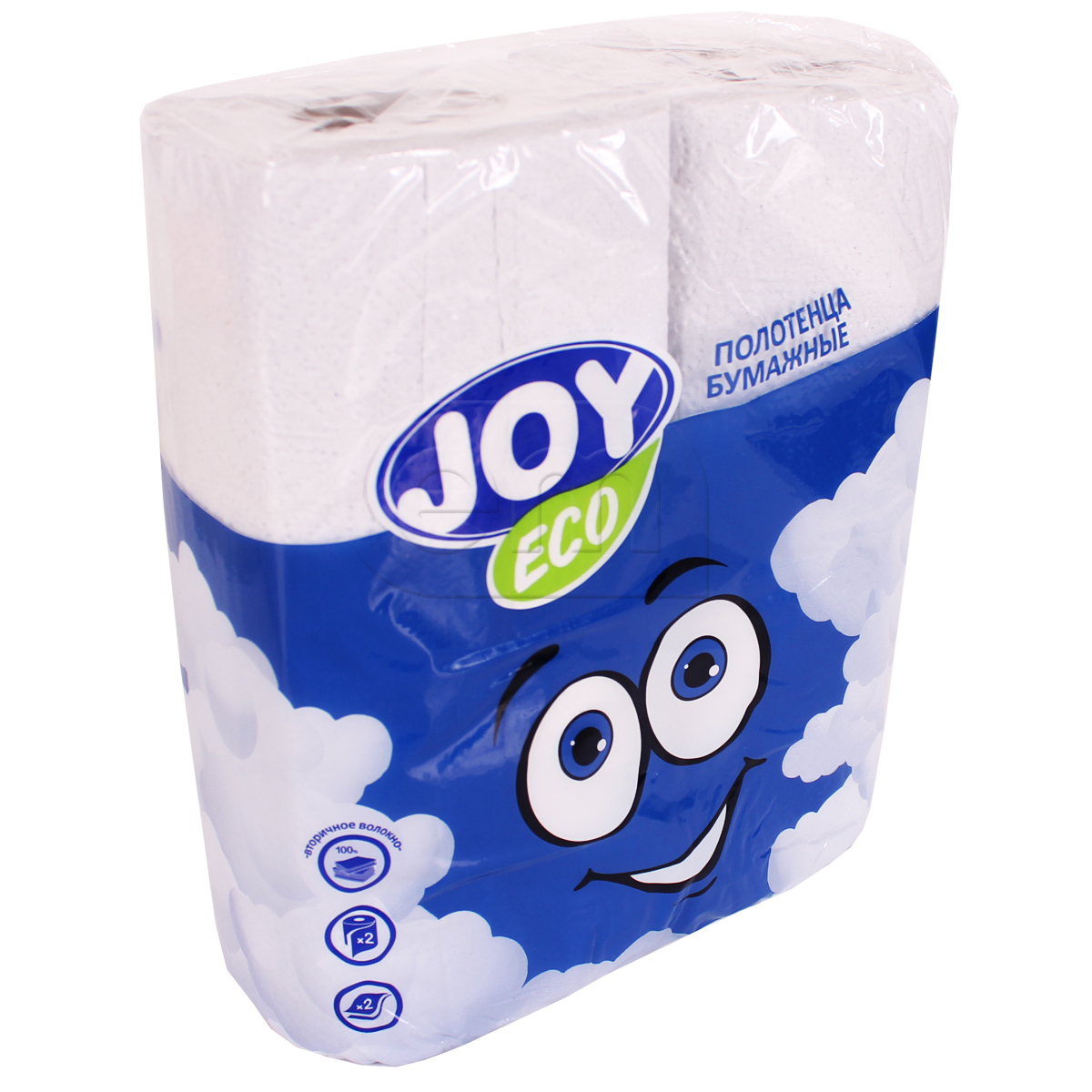 Бумажные полотенца в рул. 2-сл "Joy eco"/Snow lama 2шт