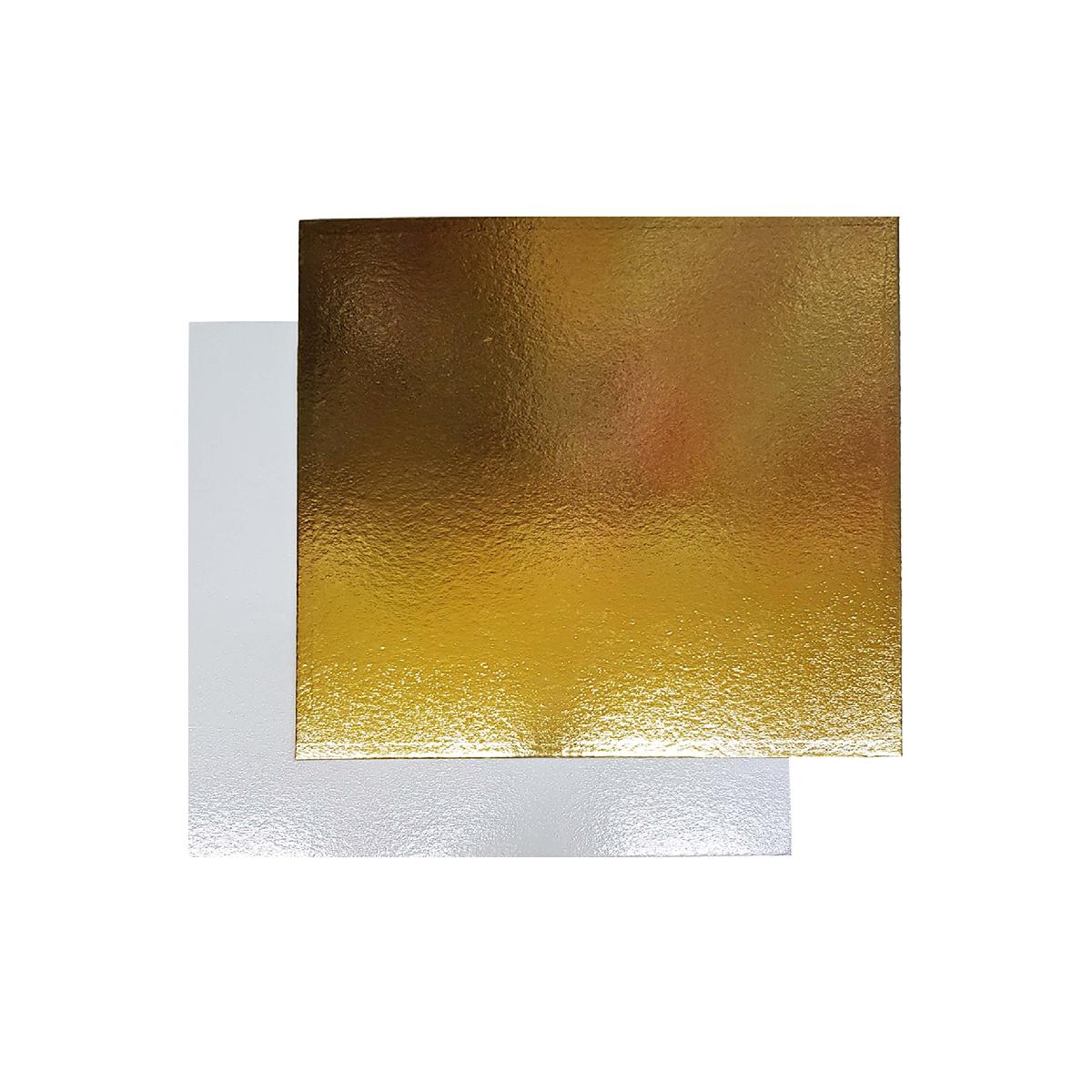 Подложка ламинированная золотая квадратная 0,8мм 30*30см 100шт ForGenika