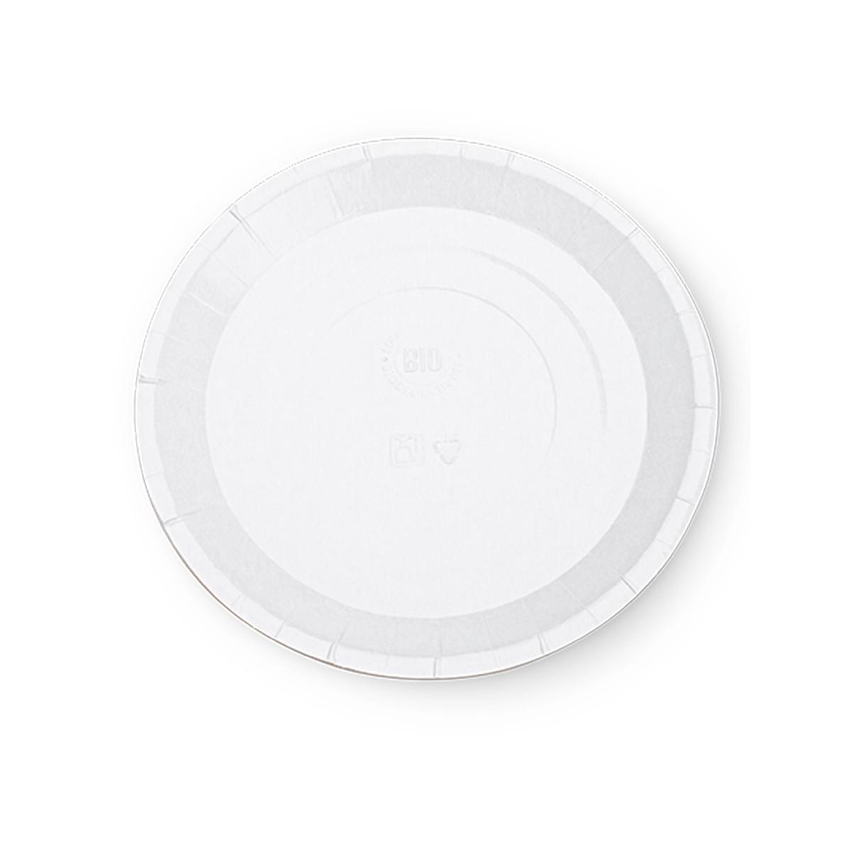 Тарелка бумажная 230мм PLATE WK крафт/белый низ OSQ (100/900)