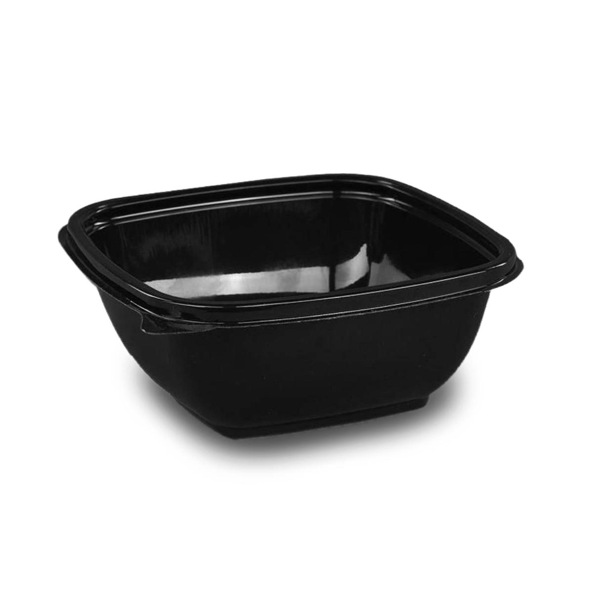 Контейнер ПЭТ-121 кубик 375мл 121*121*50мм без крышки черный ПЭТ (75/675)