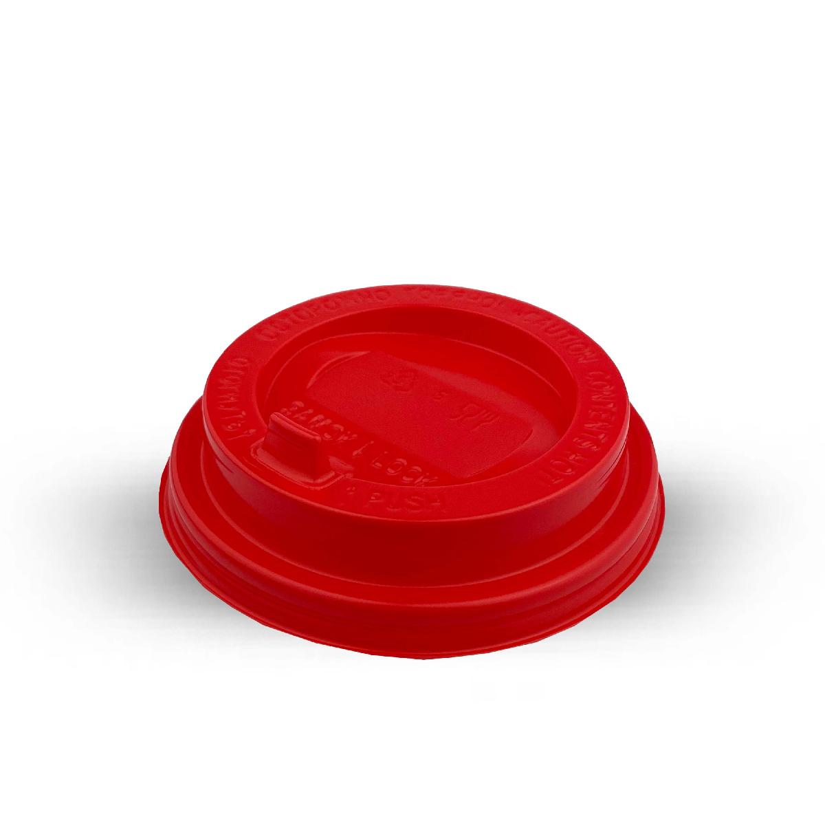 Крышка пластиковая d=90 красная с клапаном УК-90К (100/2000)