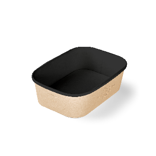 Контейнер картонный без крышки CASE BOWL 660мл Black Wood 170*120*51мм OSQ (45/405)