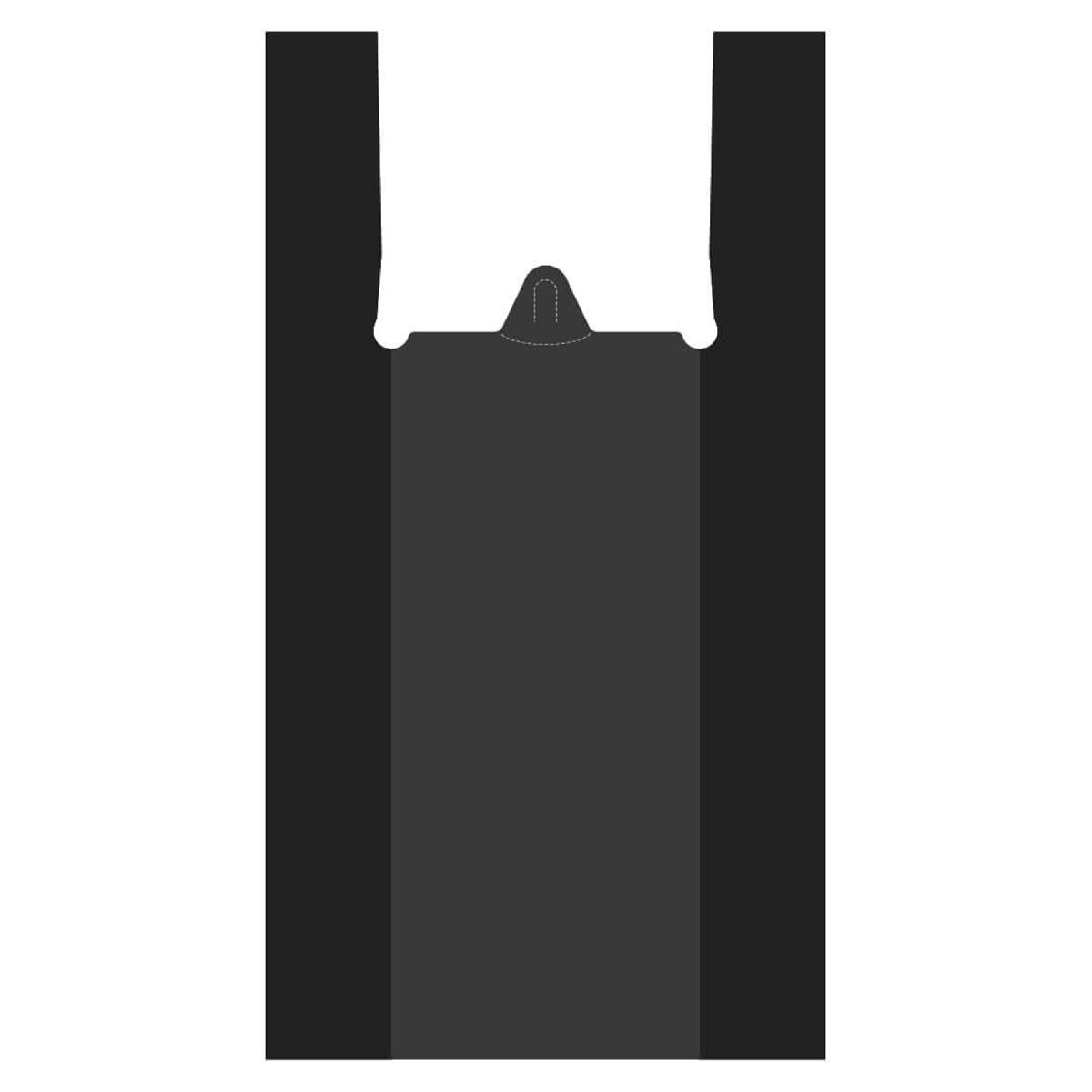 Пакет-майка без печати черная 30+14*55 35мкр (50/500) 