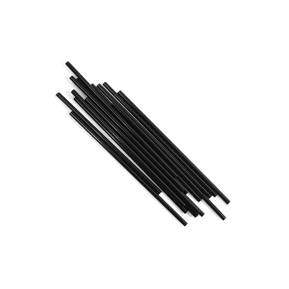 Трубочки б/изг 240мм*8мм черные утолщенные 250шт (23)