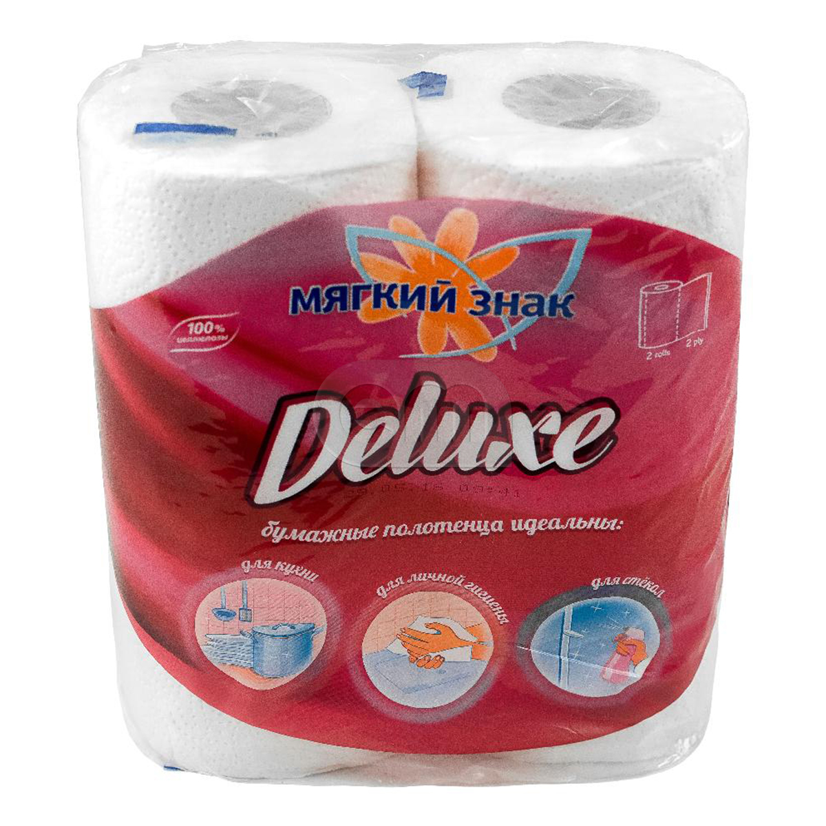 Бумажные полотенца 2-сл в рулоне 2шт Мягкий знак (24)
