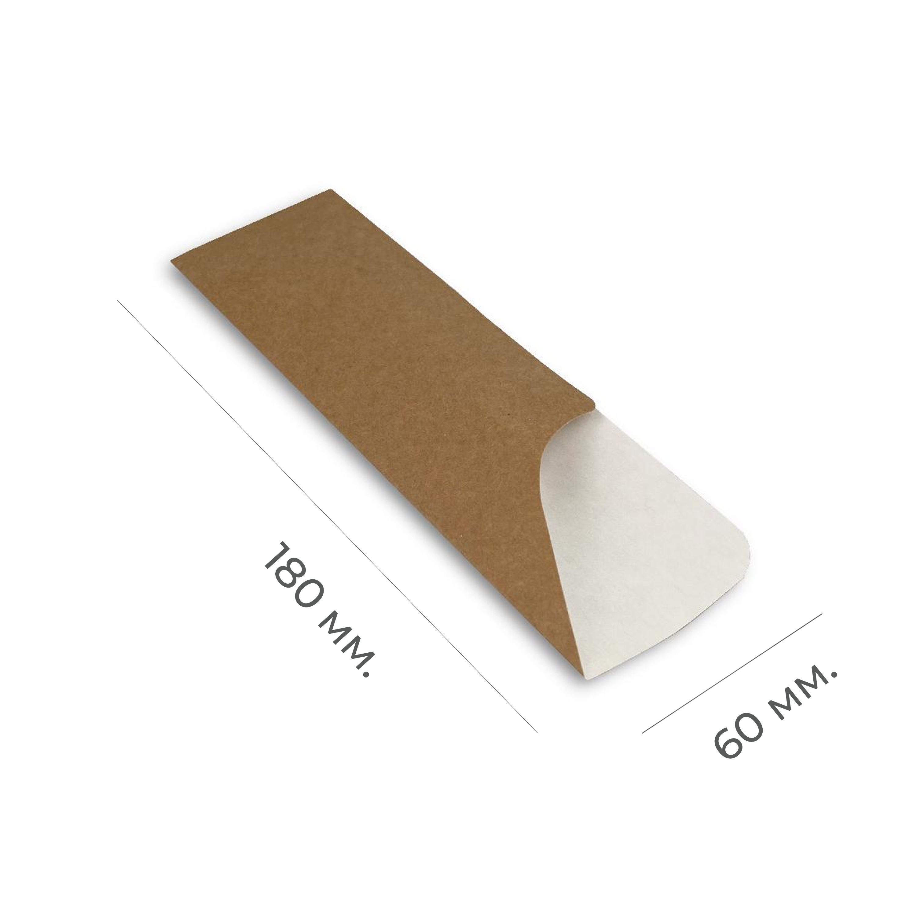 Крафт-пакет для столовых приборов 180×60мм Eco Pocket E OSQ 70г/м² (50/1600)
