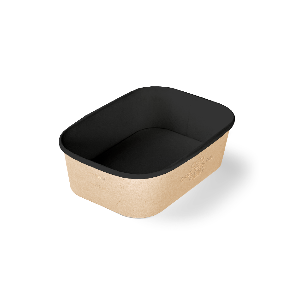 Контейнер картонный без крышки CASE BOWL 660мл Black Wood 170*120*51мм OSQ (45/405)