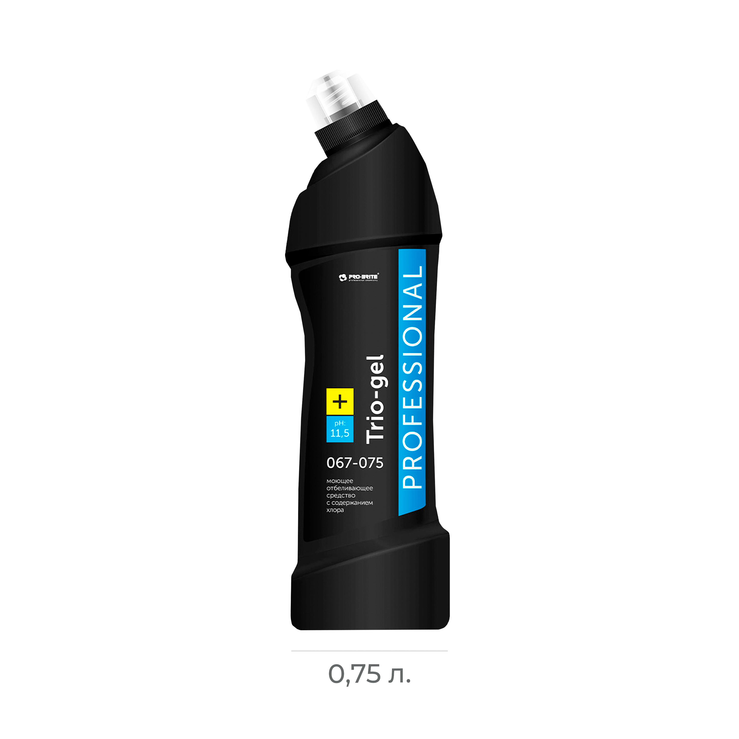 Моющее отбеливающее средство с содержанием хлора Pro-Brite Trio-gel  Ph11,5 067-075 0,75л (14)