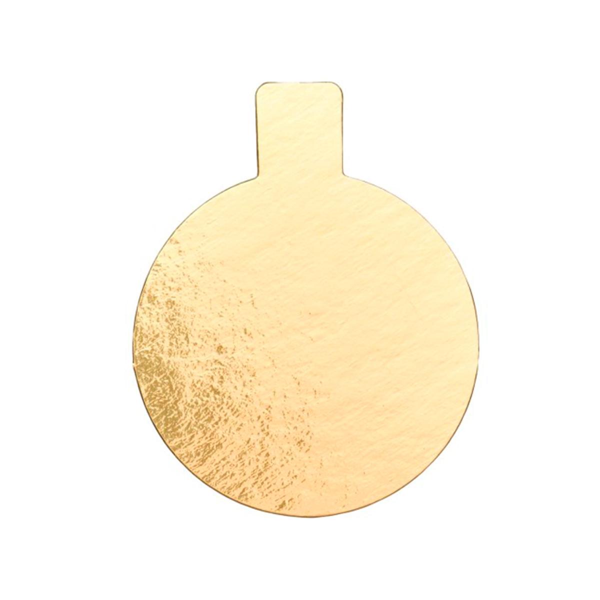 Подложка ламинированная золотая с ручкой 0,8мм 8см 100шт