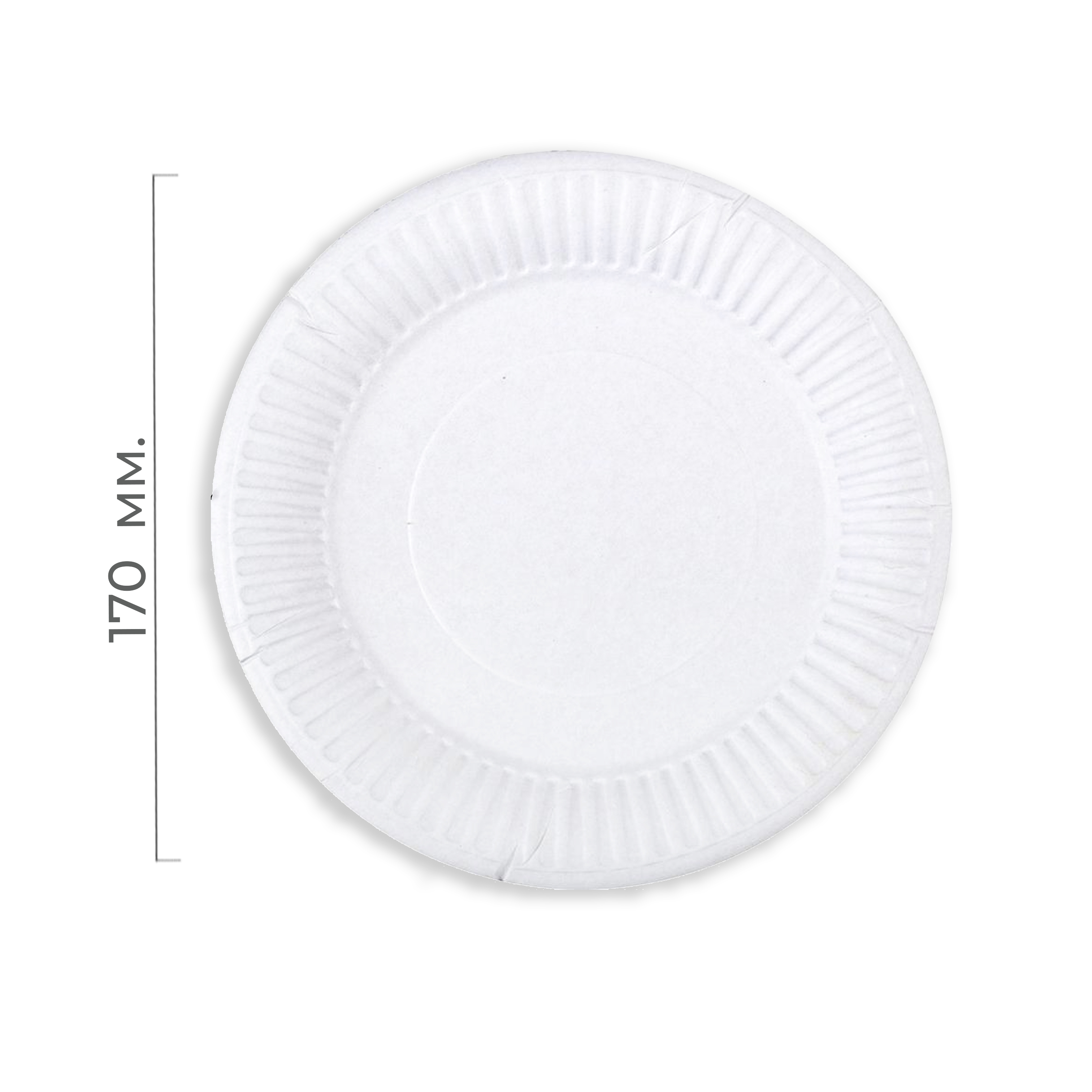Тарелка бумажная d=170мм белая (100/1000)