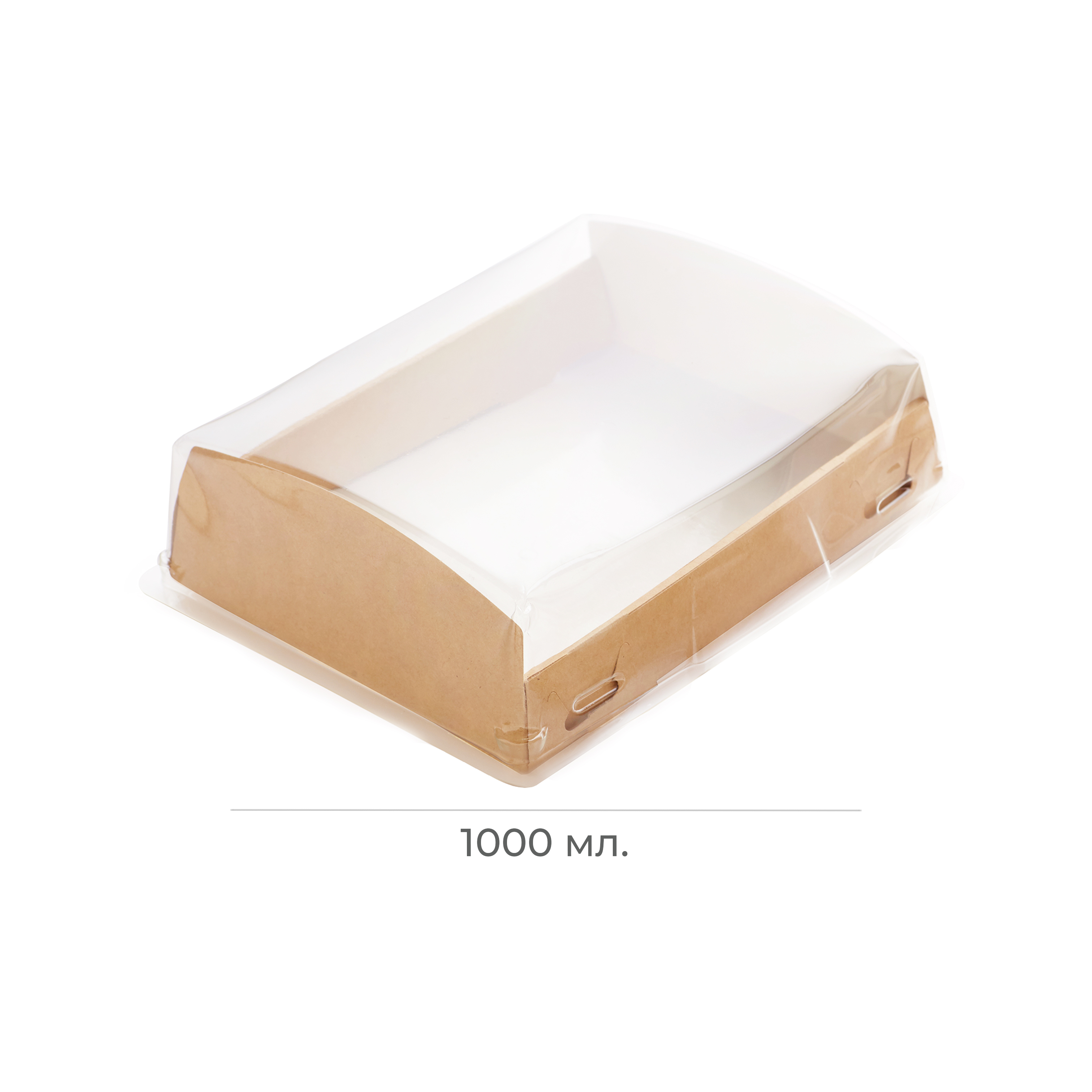 Контейнер картонный с крышкой "Eco OpBox" 1000мл OSQ (50/200)