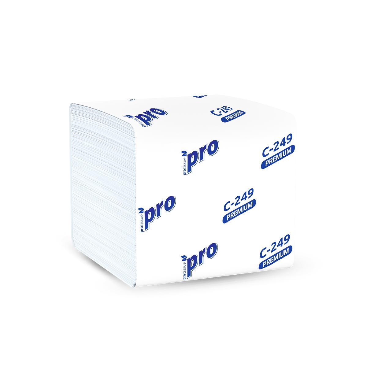Туалетная бумага в листах 2-сл 250л 11*21 16гр Protissue Т3 целлюлоза С249 (40)