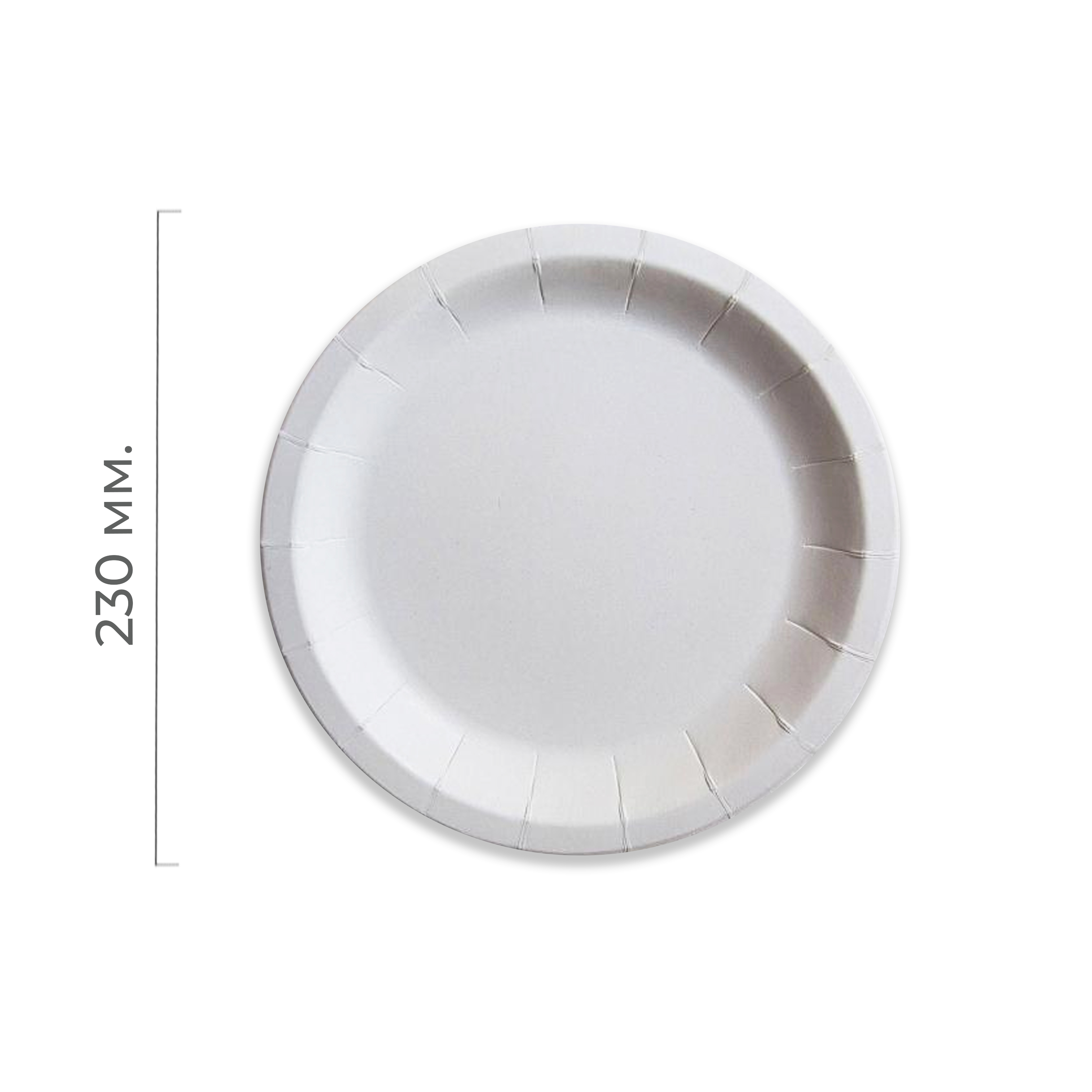 Тарелка бумажная 230мм PLATE WB крафт белый верх OSQ (100/900)