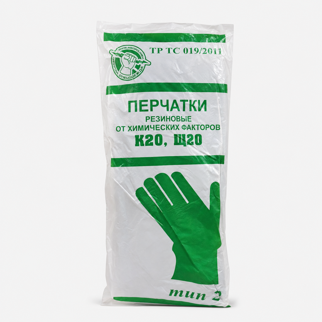 Перчатки для щелочных загрязнений (зеленые)