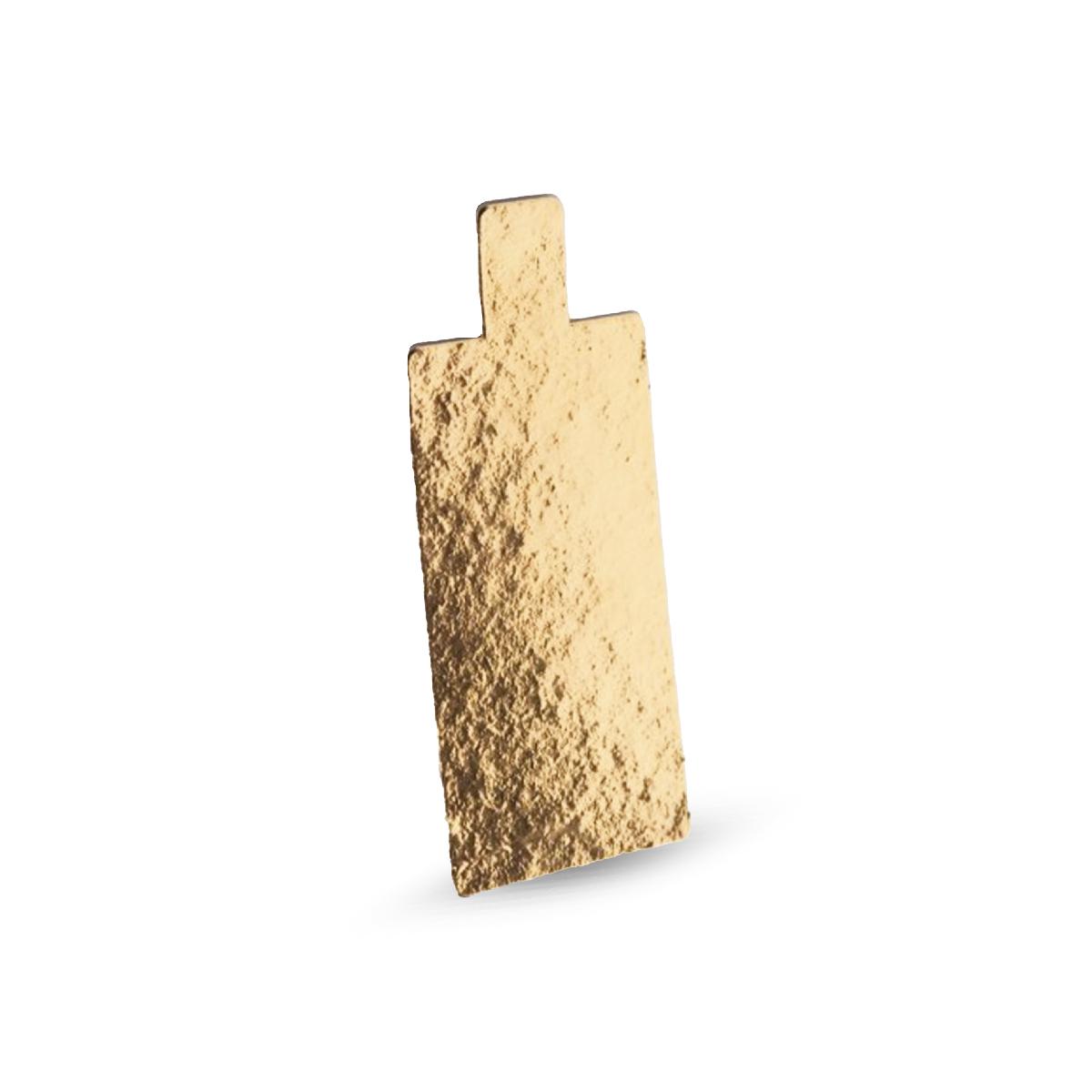 Подложка ламинированная золотая прямоугольная с ручкой 0,8мм 130*40мм 100шт ForGenika