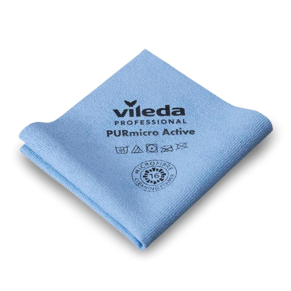 Салфетка Vileda ПУРмикро Актив 38х35 см синяя арт. 174046