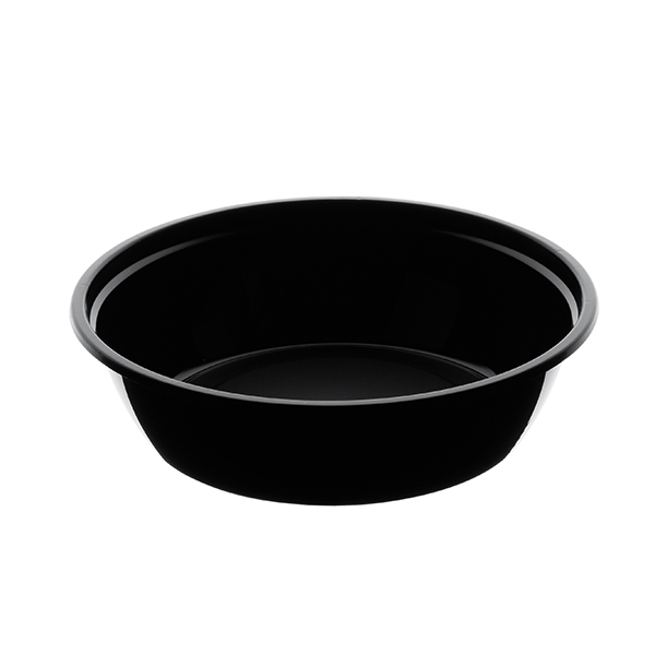 Контейнер круглый d172мм 700мл с крышкой черный PP арт.1286ч (195)