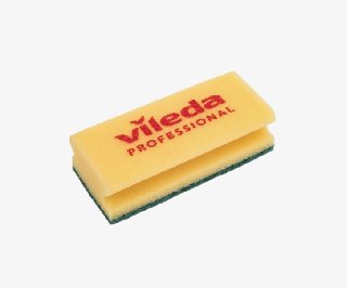 Губка Vileda желтая с зеленым абразивом 70х95х45 мм арт. 125604 