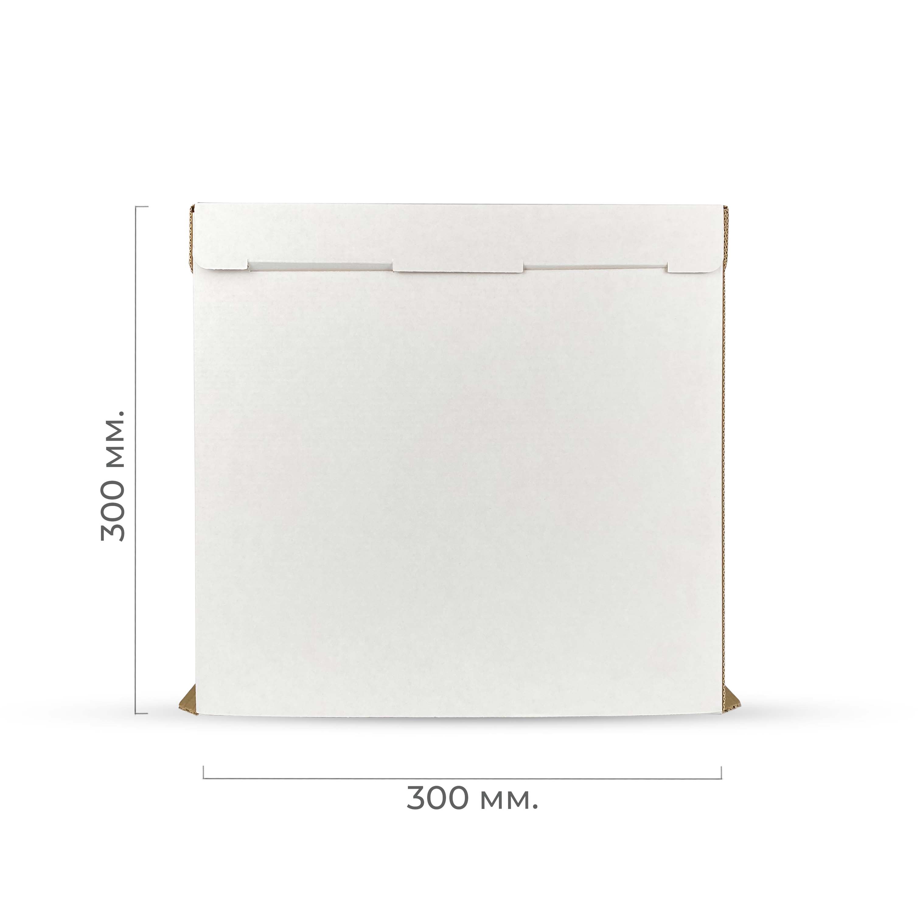 Коробка картонная для торта с окном ForGenika COMFORT S белая 300*300*300 (20)
