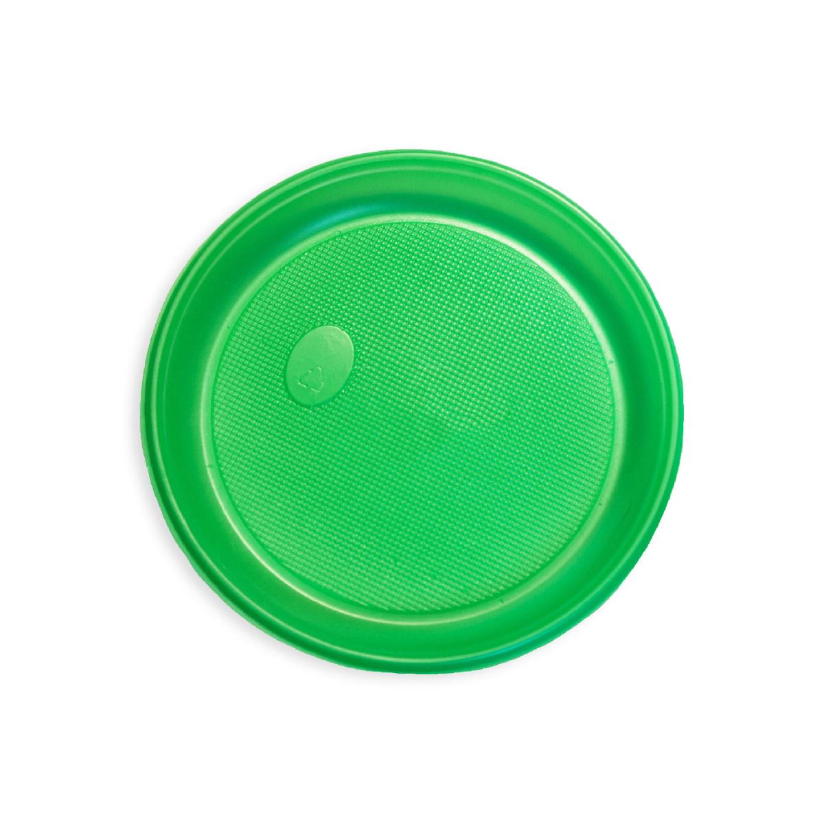 Тарелка пластиковая 165мм зеленая (О) (100/2400)